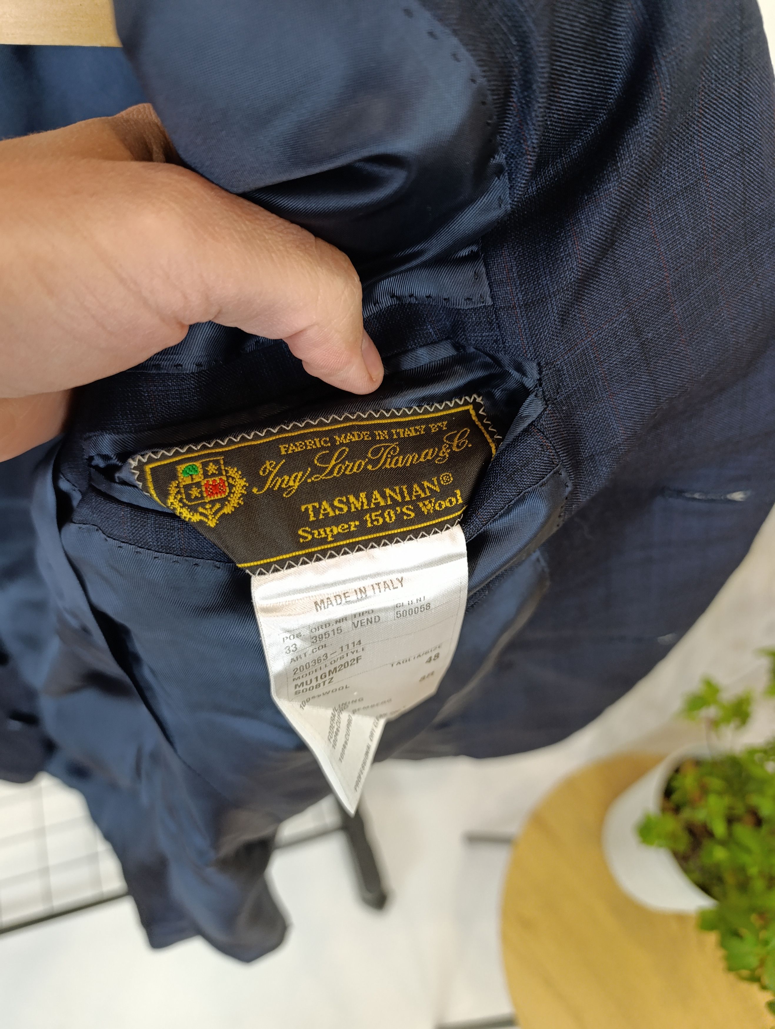 Caruso RAFFAELE CARUSO SUIT BY LORO PIANA TASMANIAN SUPER 150 WOOL Size 48R - 11 Thumbnail