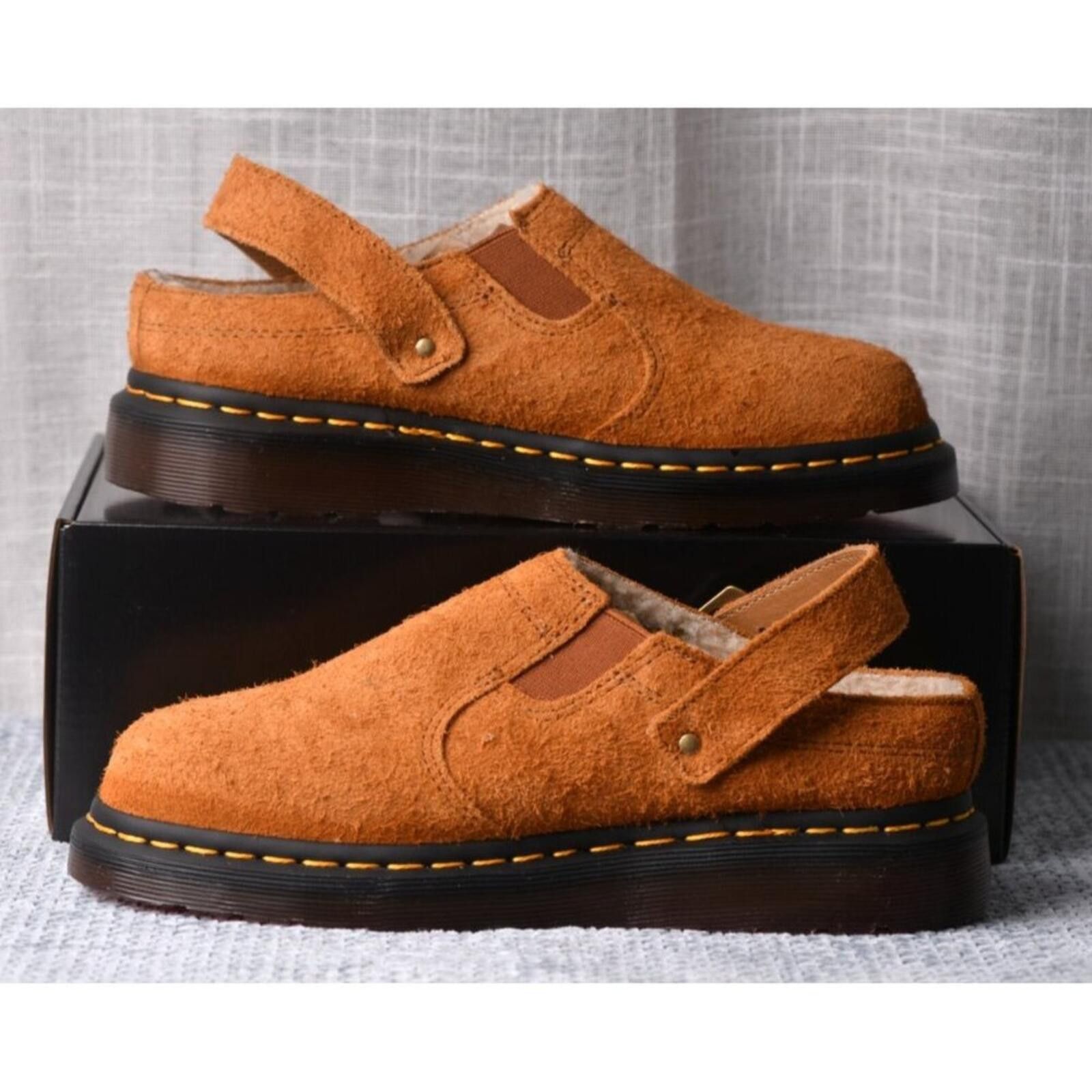 Dr. Martens Dr. Martens Isham Long Napped Suede Mules | NJ004 Size US 7 / IT 37 - 11 Thumbnail
