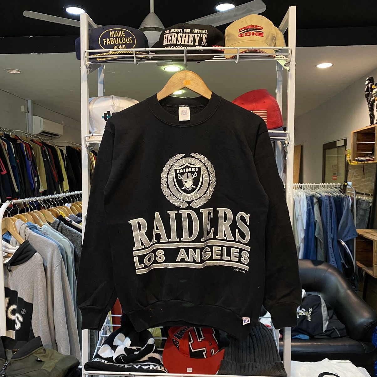 NFL × Vintage Rare!! Vtg NFL LOS ANGELES RAIDERS Sweatshirt Size US M / EU 48-50 / 2 - 1 Thumbnail