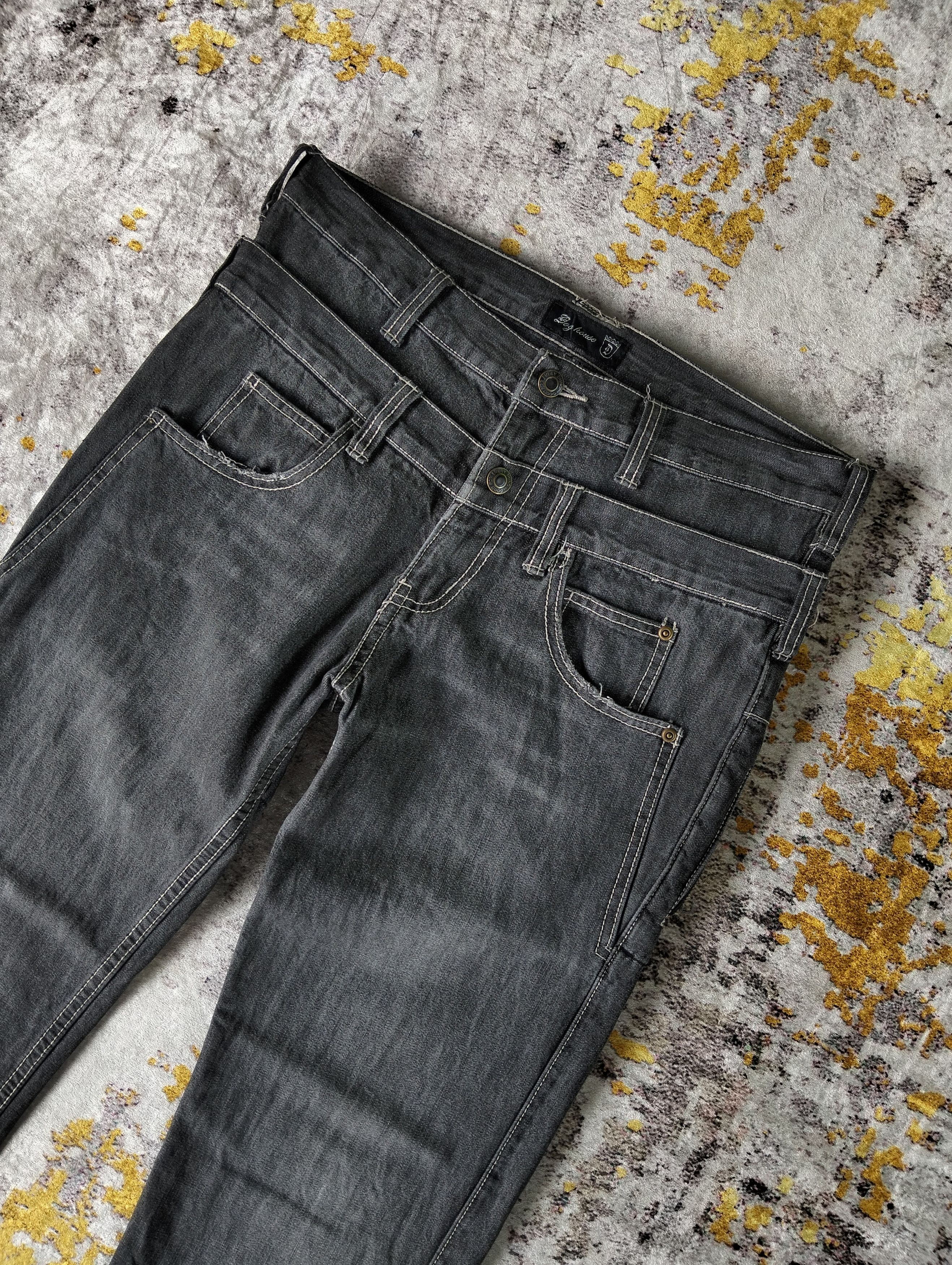 PPFM Dog House Double Waist Monkey Pocket Buckle Back Jeans Size US 33 - 8 Thumbnail