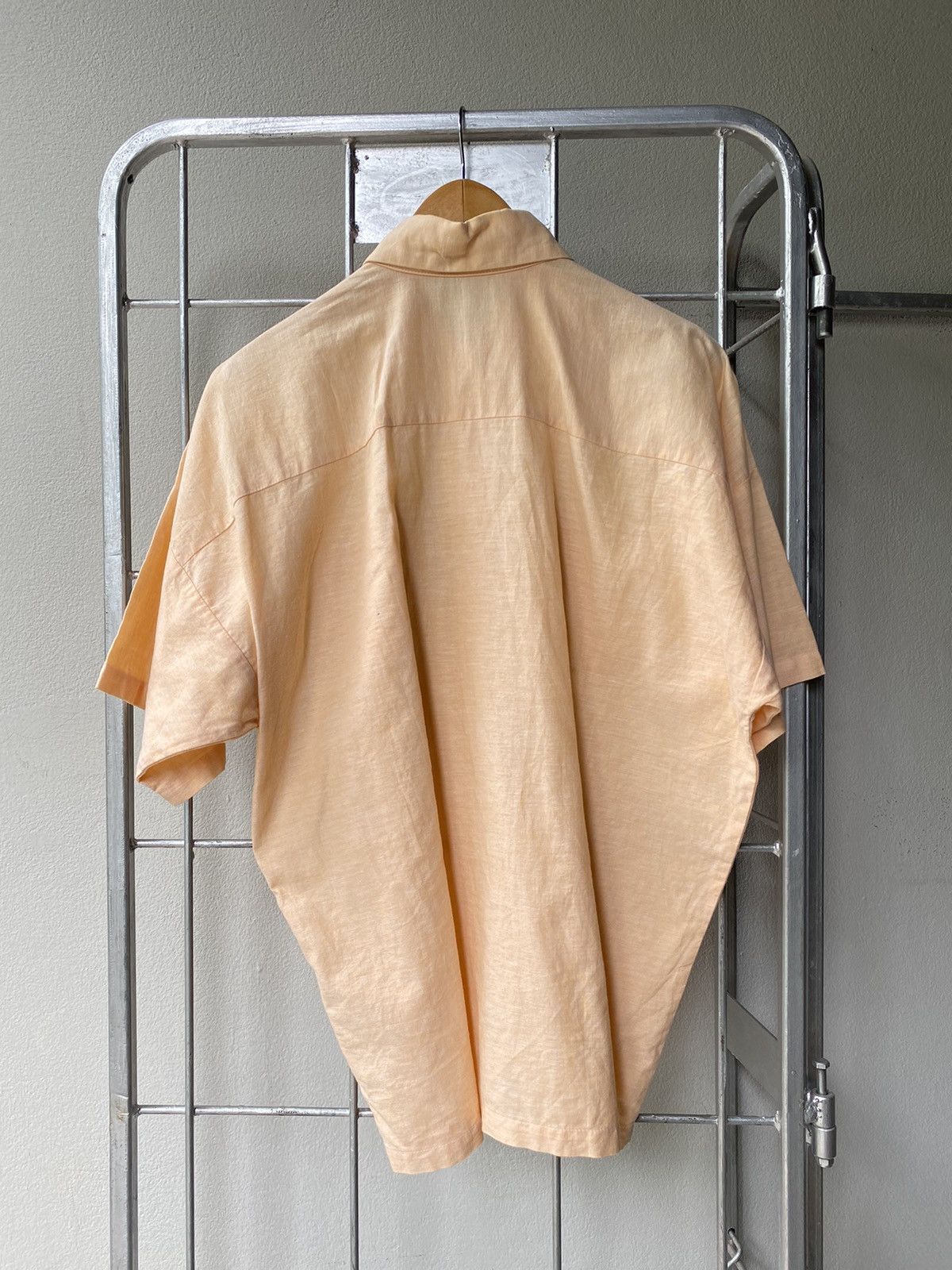 Designer NORMA KAMALI Vintage Peach Button-Up Shirt Size US XL / EU 56 / 4 - 2 Thumbnail