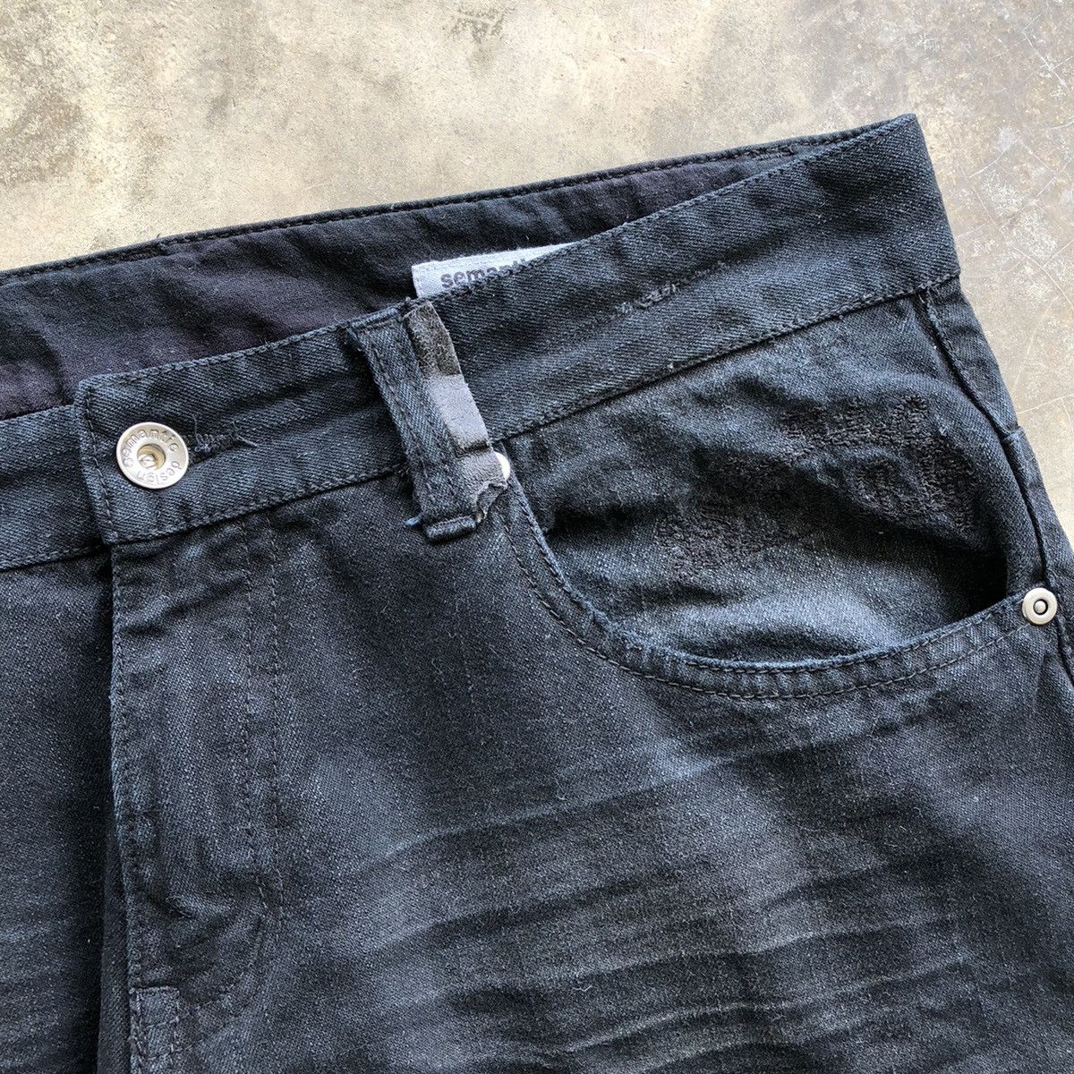 semanticdesign SEMANTIC DESIGN Buckle Back Rare Design Jeans Size US 33 - 6 Thumbnail