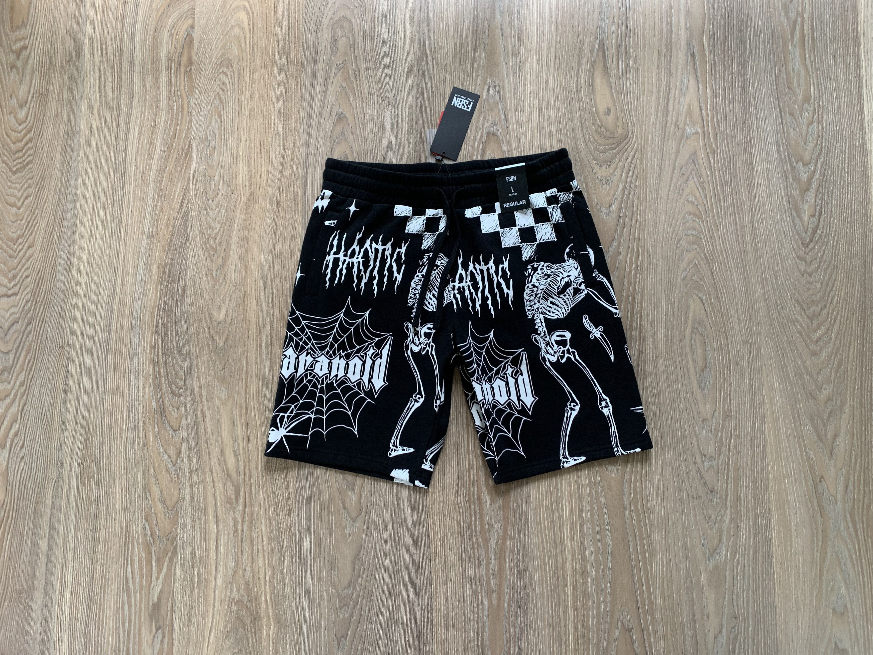 Other Fishbone Cotton Black Printed Shorts Size US 33 - 8 Thumbnail