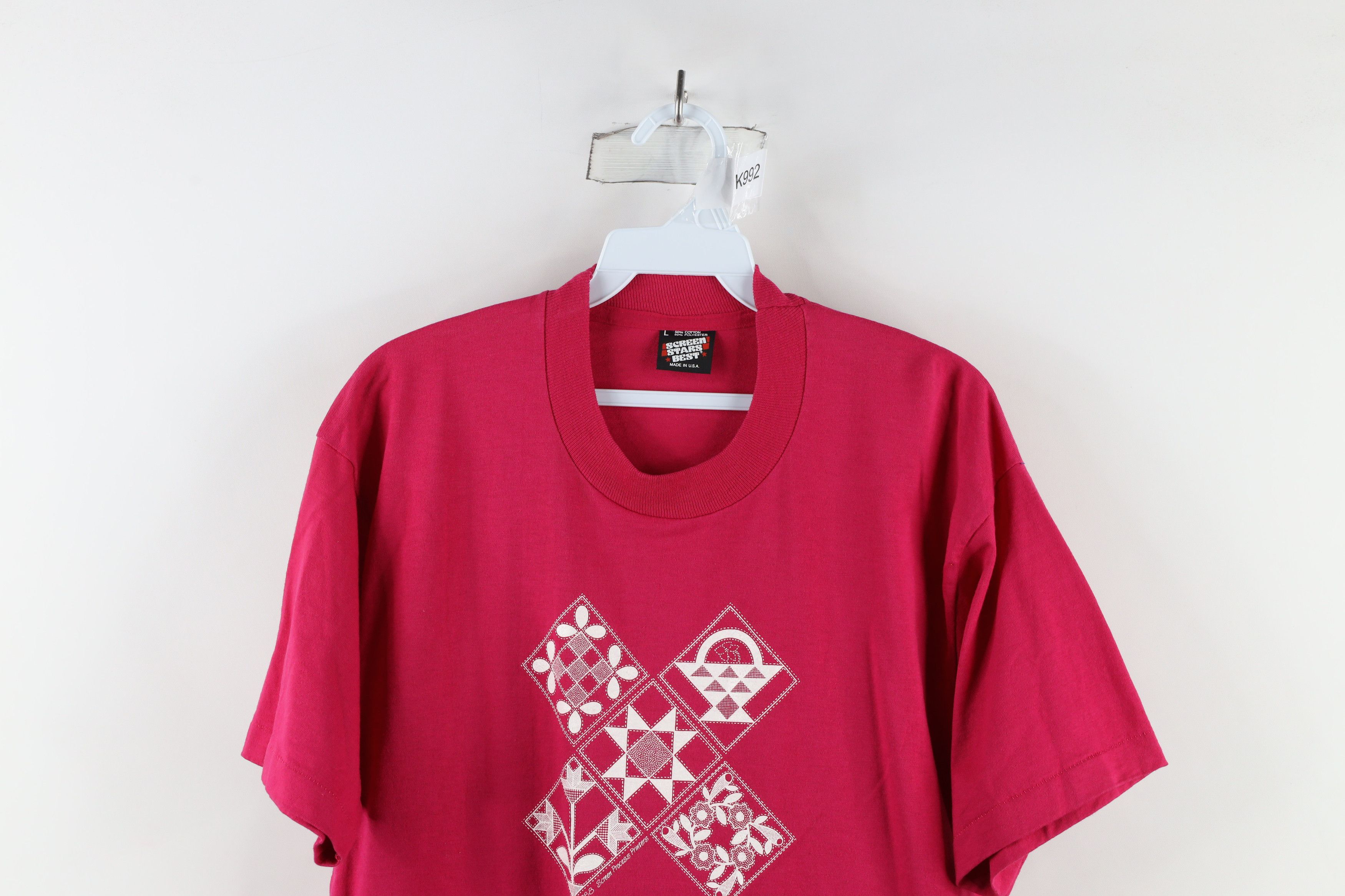 Vintage Vintage 80s Quilters For They Are Piecemakers T-Shirt USA Size L / US 10 / IT 46 - 2 Thumbnail