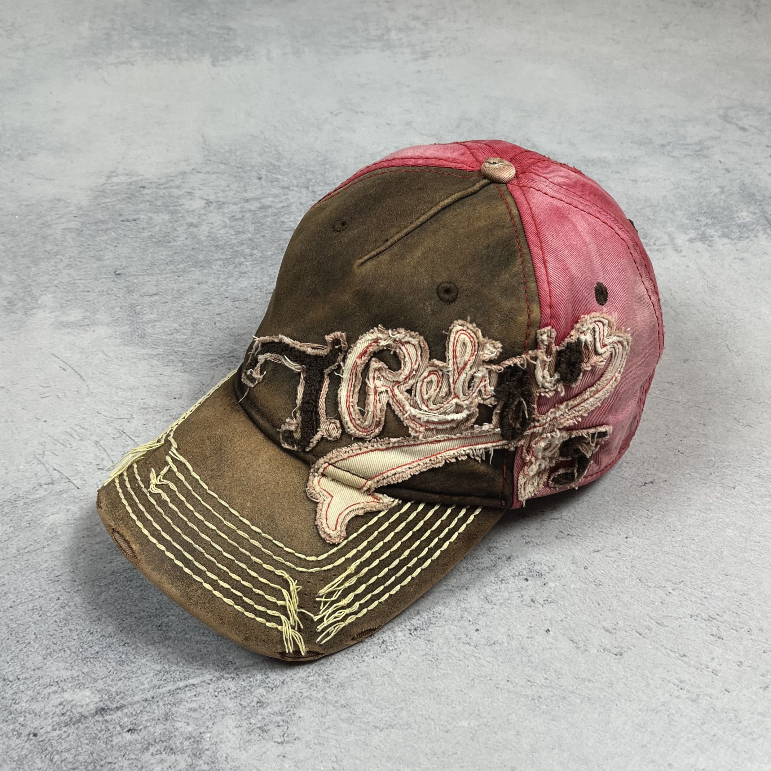 True Religion True Religion J' Adore Mon Distressed Pink Cap Hat