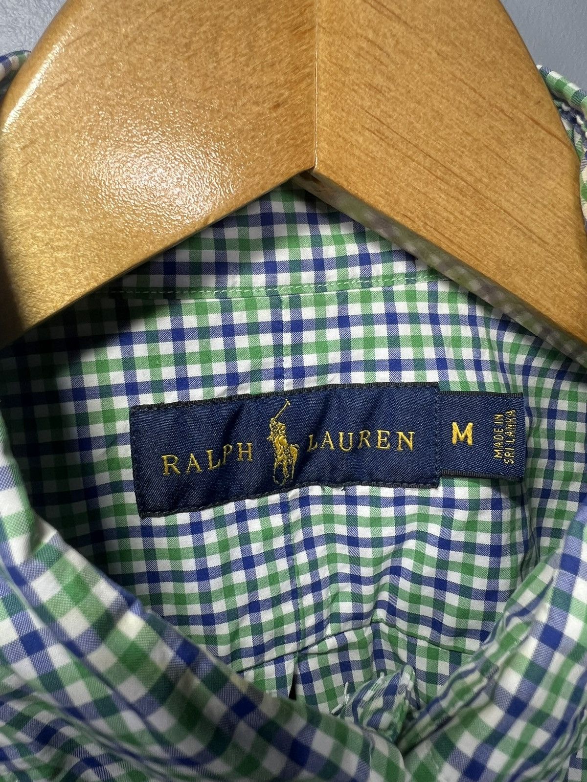 Polo Ralph Lauren Ralph Lauren Shirt Men’s Sz Med Green Blue Check Button Down Size US M / EU 48-50 / 2 - 3 Thumbnail
