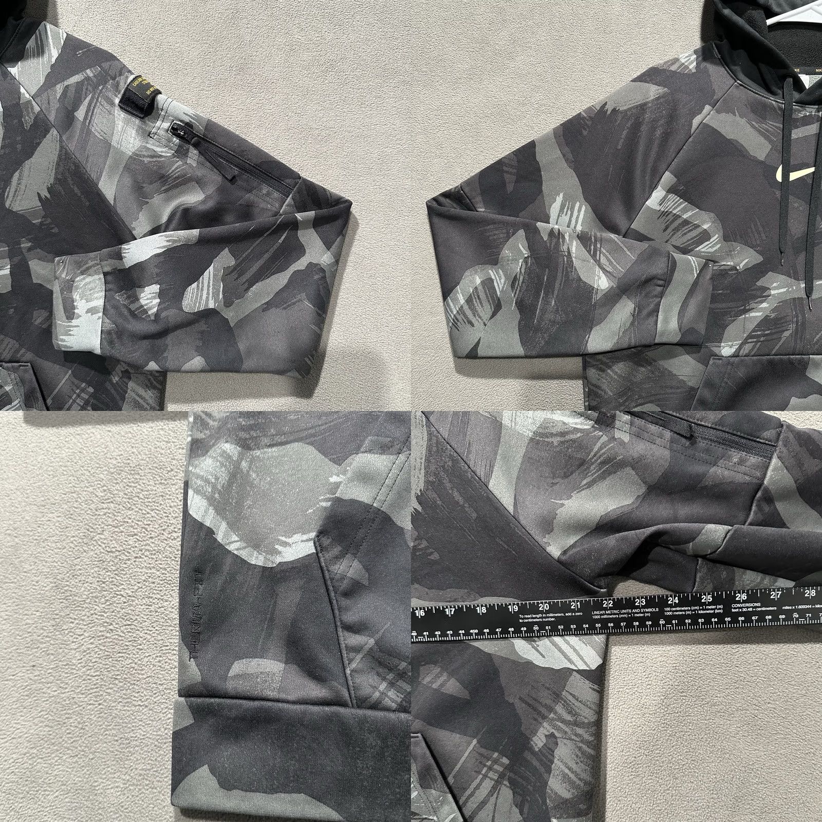 Nike Nike Sweatshirt Hoodie Mens Small Gray Camouflage Therma Fit EUC Size US S / EU 44-46 / 1 - 8 Thumbnail