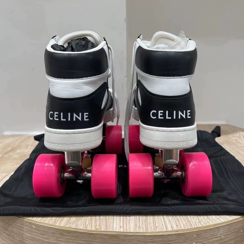 Celine Celine Black and White Roller Skates Shoes Size US 8.5 / EU 41-42 - 3 Thumbnail