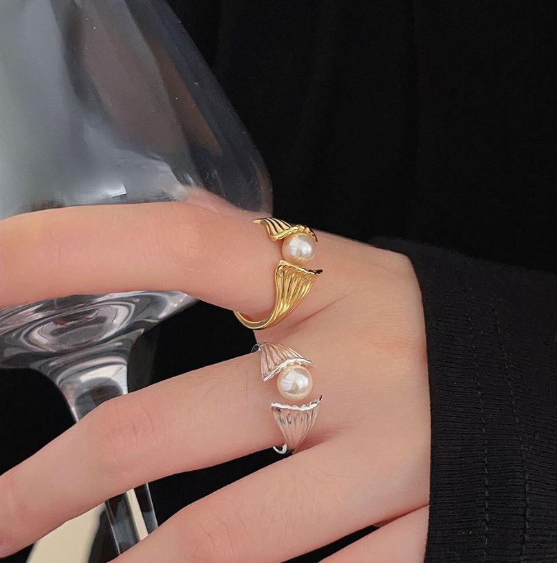 Other NEW 925 Silver Ring Women's Scallop Open Ring Size ONE SIZE - 5 Thumbnail
