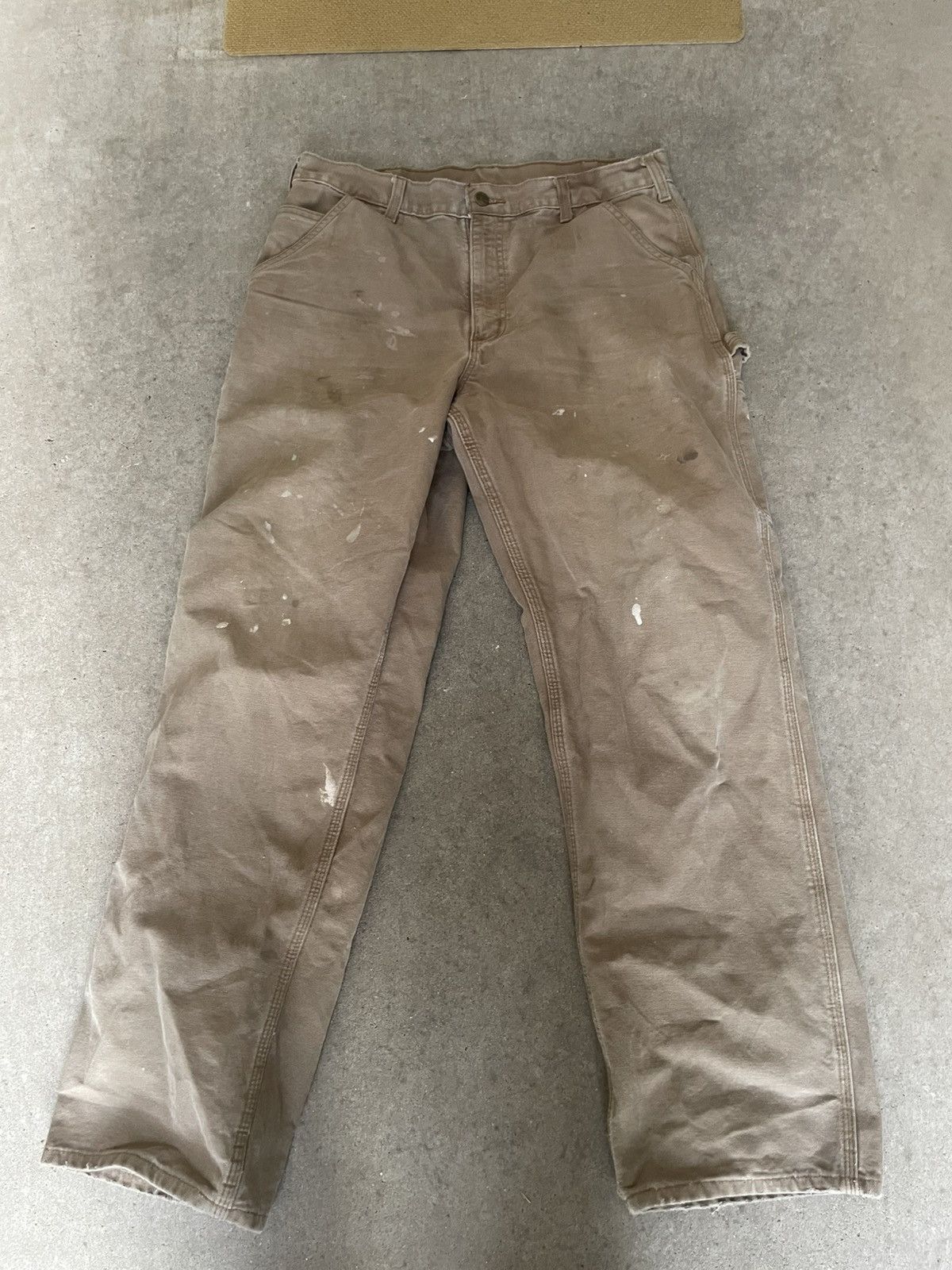 Carhartt × Vintage Vintage Carhartt brown carpenter pants Size US 34 / EU 50 - 1 Thumbnail