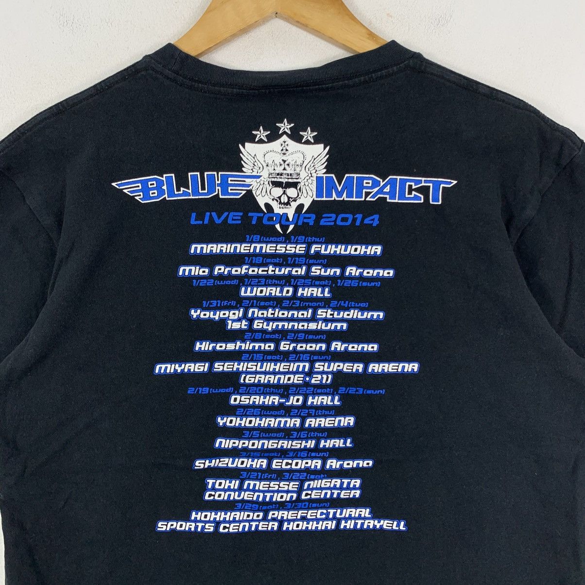Japanese Brand J SOUL BROTHERS Blue Impact Live Tour 2014 Japanese Tshirt Size US M / EU 48-50 / 2 - 6 Thumbnail