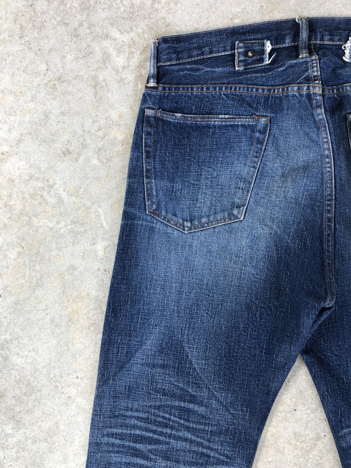 RRL Ralph Lauren Vintage Double RL 081 Selvedge Denim Buckle Back Distressed Size US 34 / EU 50 - 9 Thumbnail