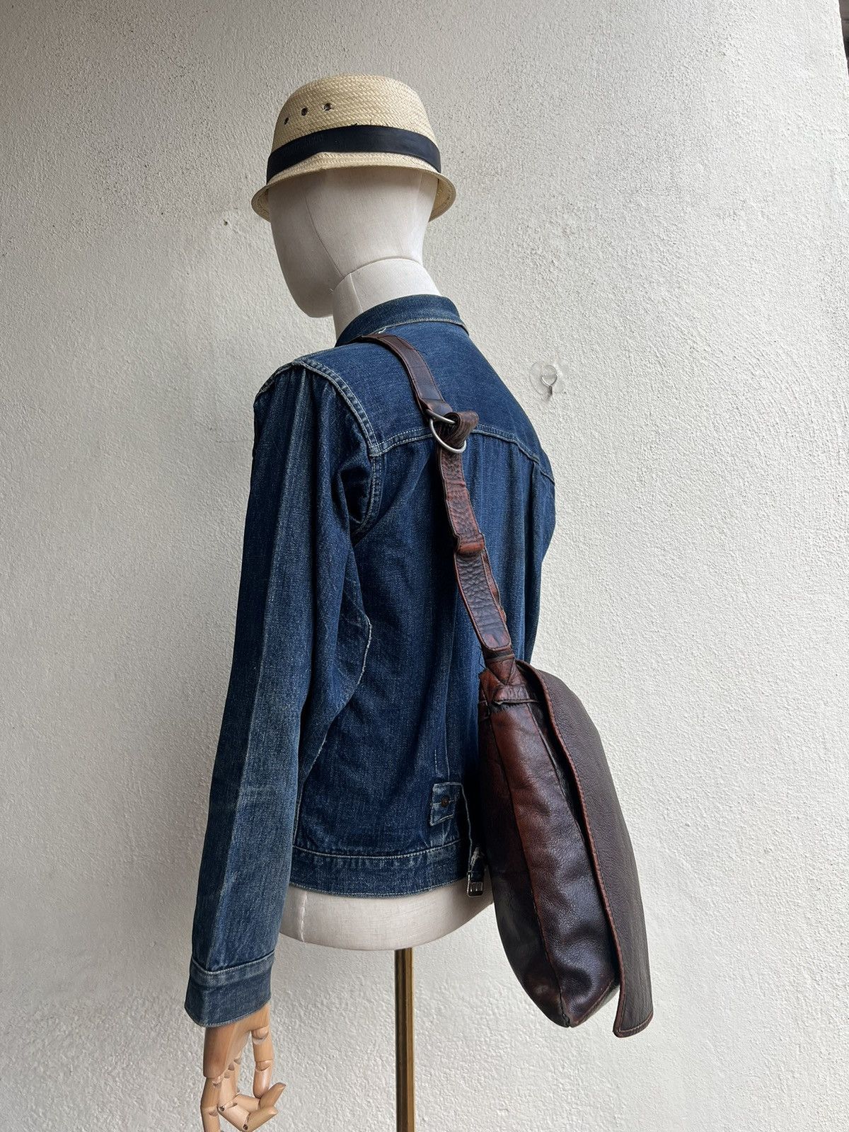 Leather VTG Masaki matsushima Paris Rips Distress Patina Leather Bag Size ONE SIZE - 8 Thumbnail