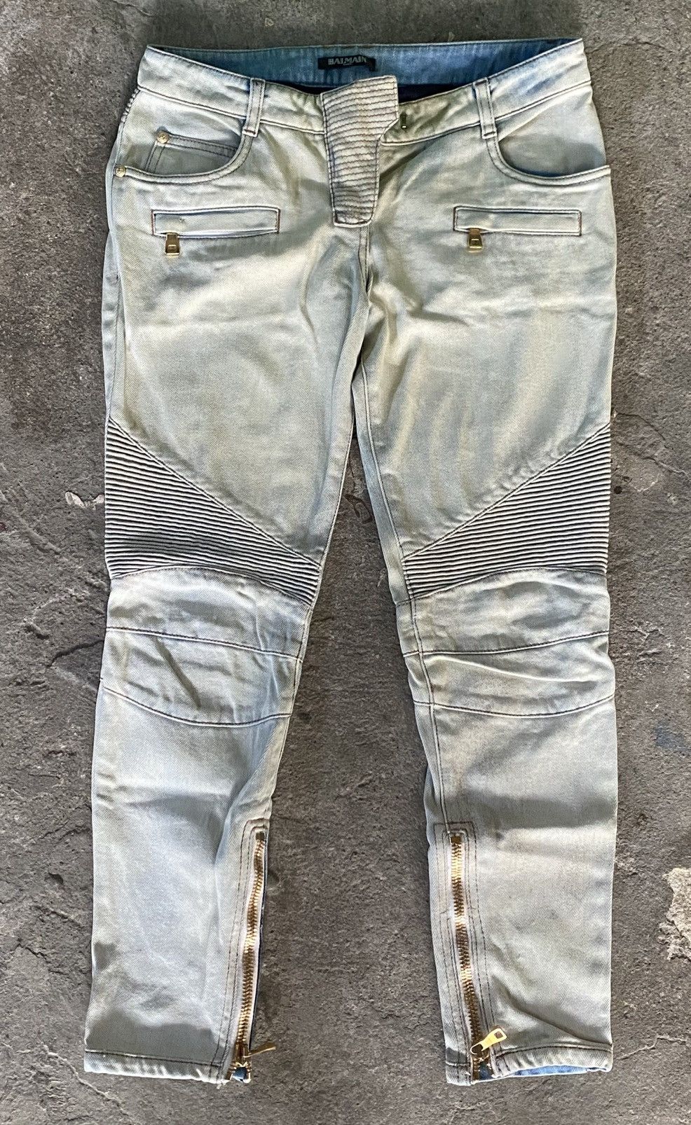 Balmain Balmain - Ankle Zip Biker Jeans Size US 30 / EU 46 - 1 Thumbnail