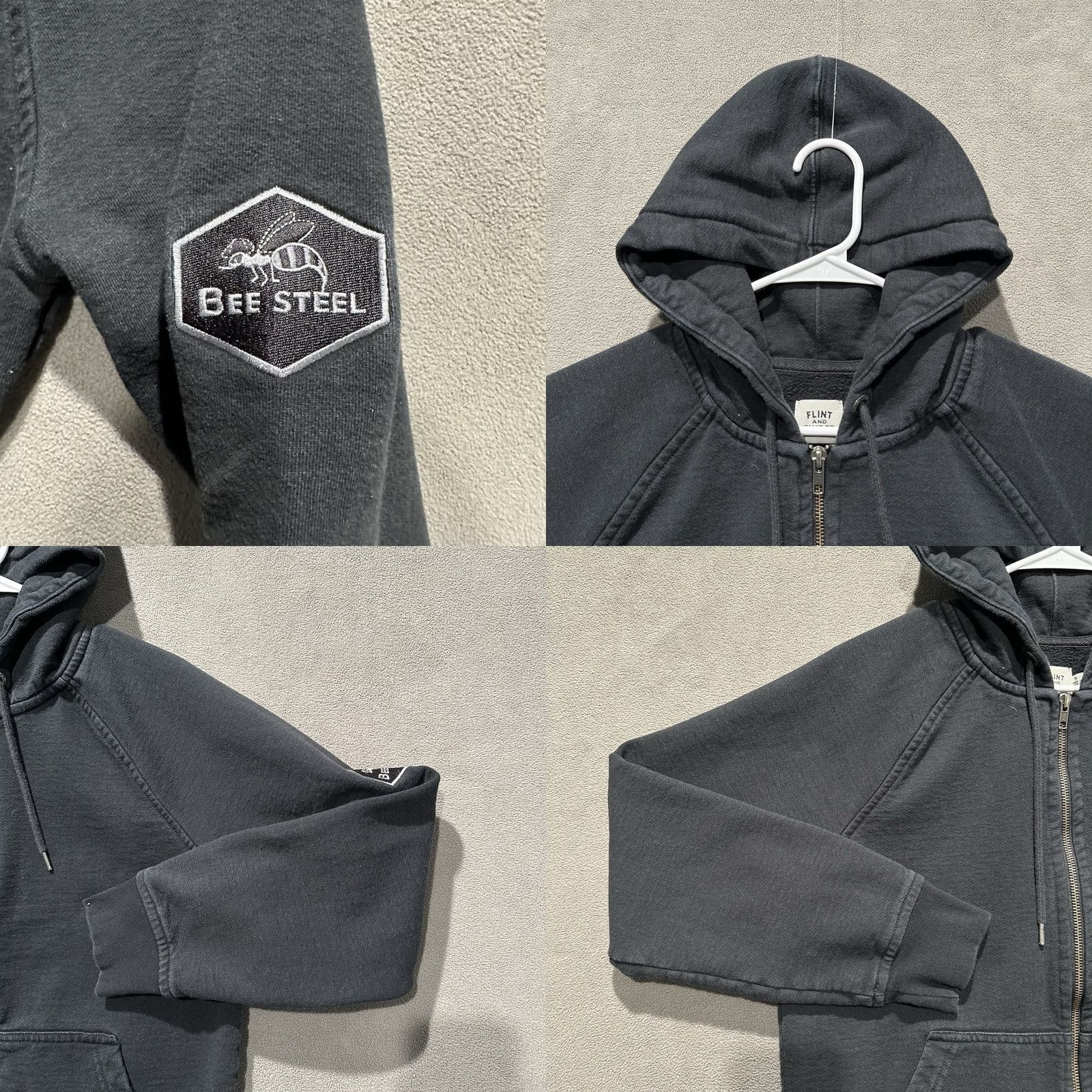 Flint And Tinder Flint And Tinder Hoodie Mens S Black Full Zip Logo Heavyweight EUC Size US S / EU 44-46 / 1 - 8 Thumbnail