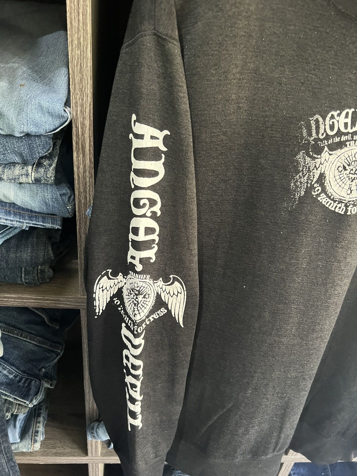 If Six Was Nine 🔥Vintage Angel Devil 9 Zenith Fortress Sweatshirt Size US M / EU 48-50 / 2 - 6 Thumbnail