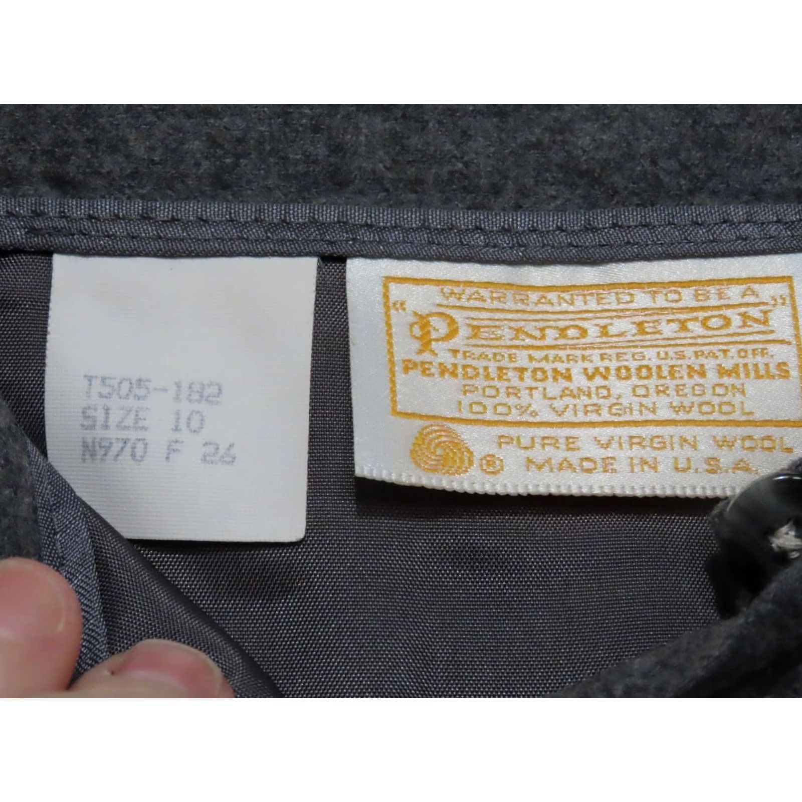 Pendleton VINTAGE Pendleton Skirt Women's 100% Wool Gray 29" Length Size 10 USA 1980s Secretary/Geek Mens Womens Girls Size 32" / US 10 / IT 46 - 6 Thumbnail