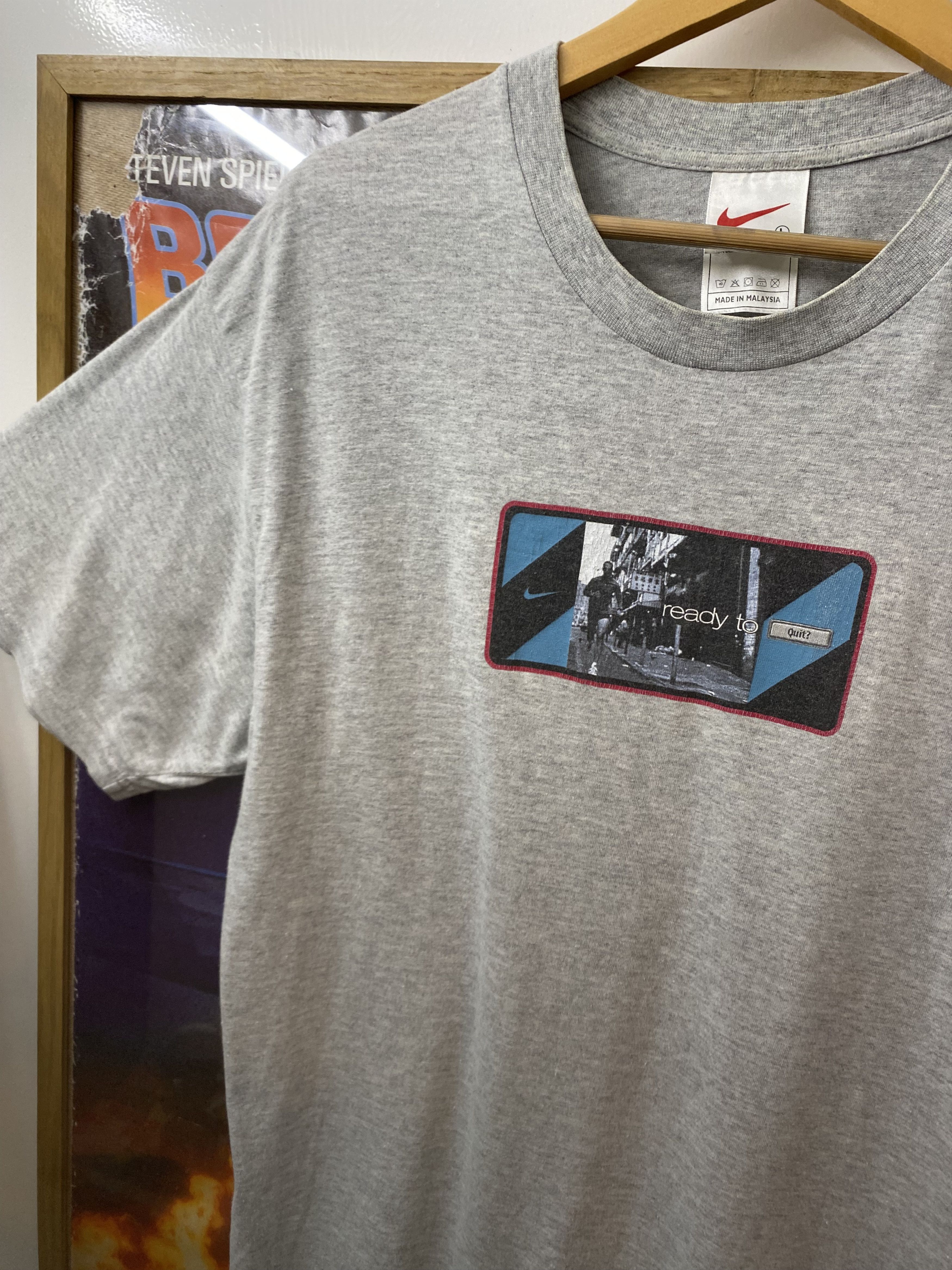 Nike 00s Nike Never Ready To Quit Running Graphic T Shirt Size US L / EU 52-54 / 3 - 5 Thumbnail