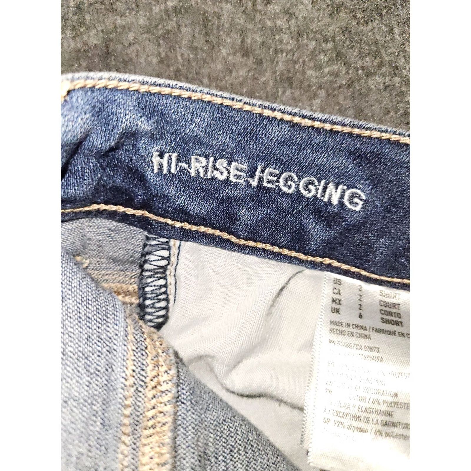 American Eagle Outfitters VINTAGE American Eagle High Rise Jegging Women's 2 Short Blue Super Stretch Casual Size 26" / US 2 / IT 38 - 3 Thumbnail