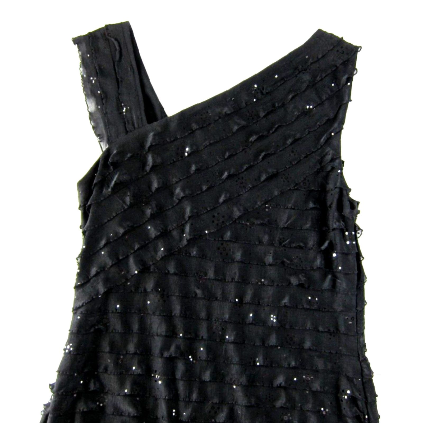 Vintage Robbie Bee Signature Black Stretch Beaded Jewel Layered Tank Dress Large Large Size L / US 10 / IT 46 - 5 Thumbnail
