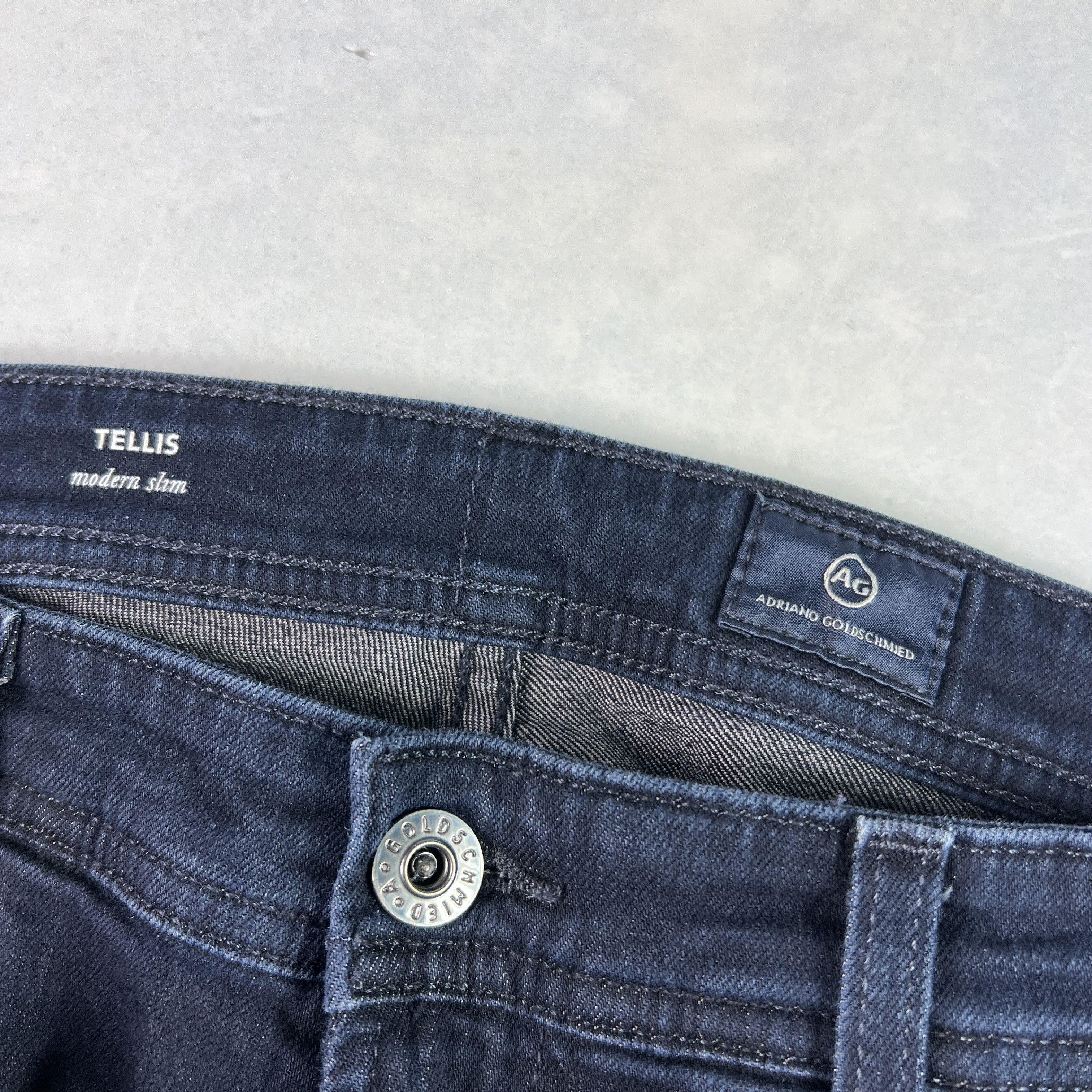 AG Adriano Goldschmied AG Adriano Goldschmied Jeans Tellis Slim Dark Blue Denim Size US 31 - 7 Thumbnail
