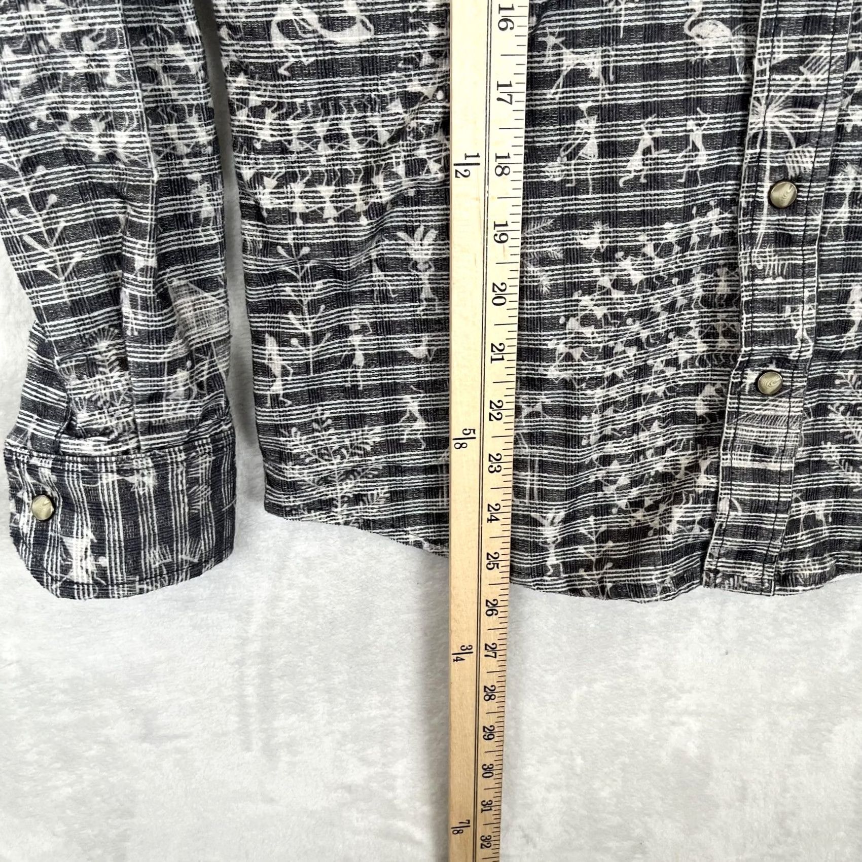 Coach Coach Shirt Mens Medium Gray Tribal Graphic Long Sleeve Snap Front Casual Size US M / EU 48-50 / 2 - 4 Thumbnail