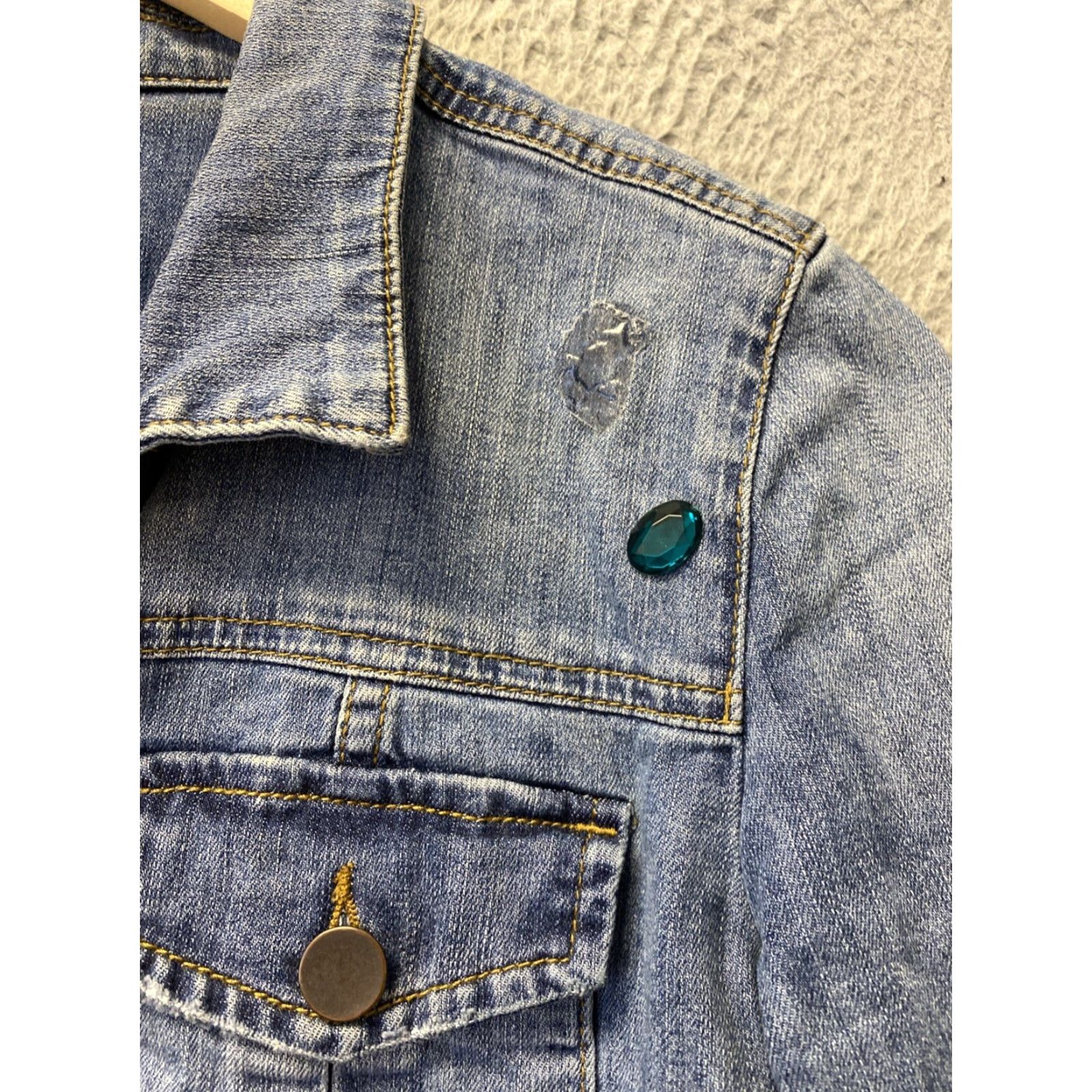 Vintage Kut From the Kloth Denim Jacket Women's Small Blue Trucker Stretch Slim /130-18 Size S / US 4 / IT 40 - 6 Thumbnail