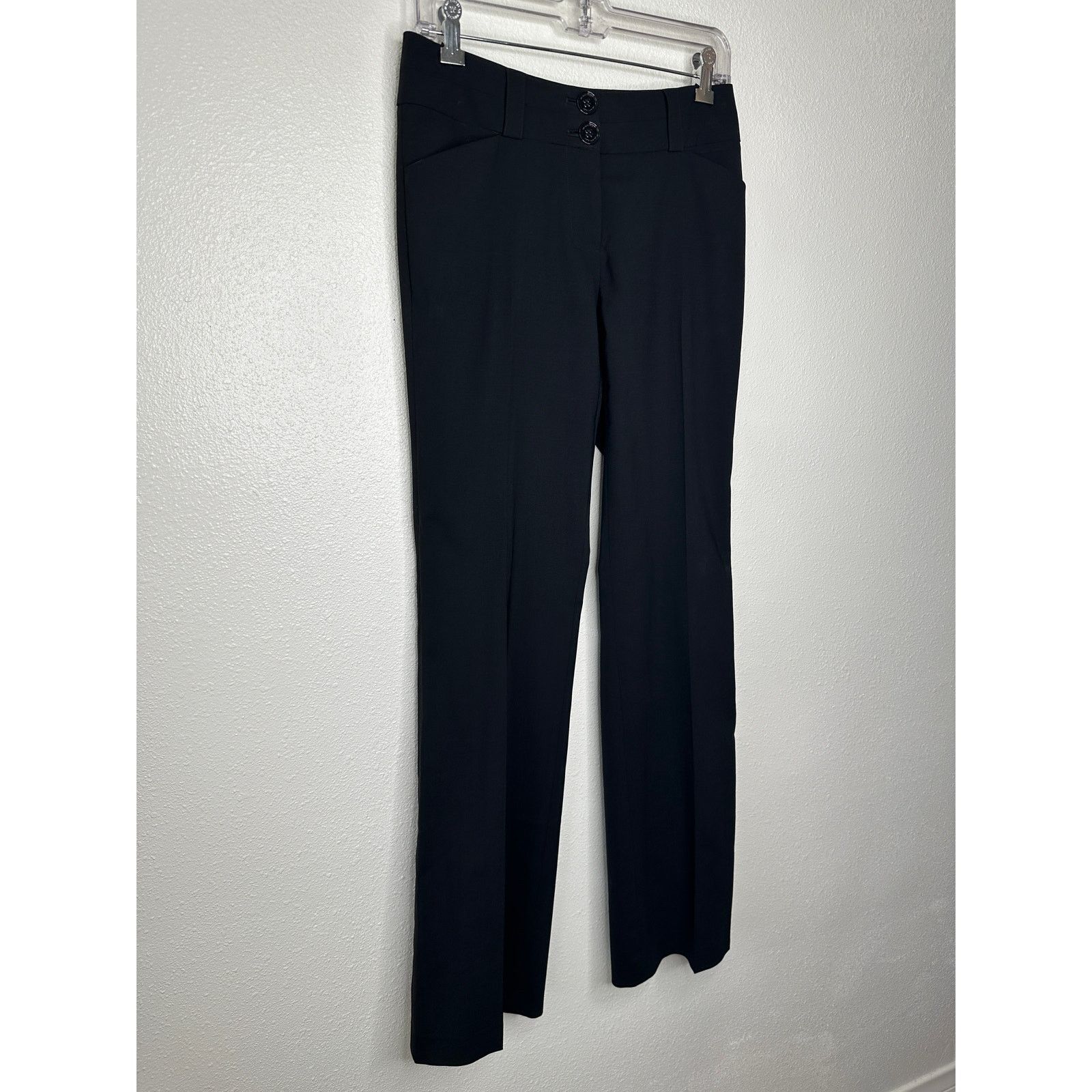 Burberry Burberry Wool Black Wide Leg Double Button Trouser Pockets 4 Size 27" / US 4 / IT 40 - 3 Thumbnail