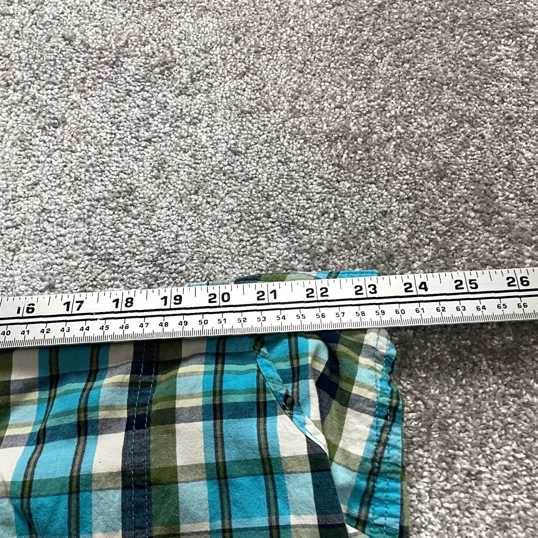 Avenue Avenue Chino Shorts Womens 26 Blue Green Plaid Cotton Pockets Casual Size 32" / US 10 / IT 46 - 7 Thumbnail