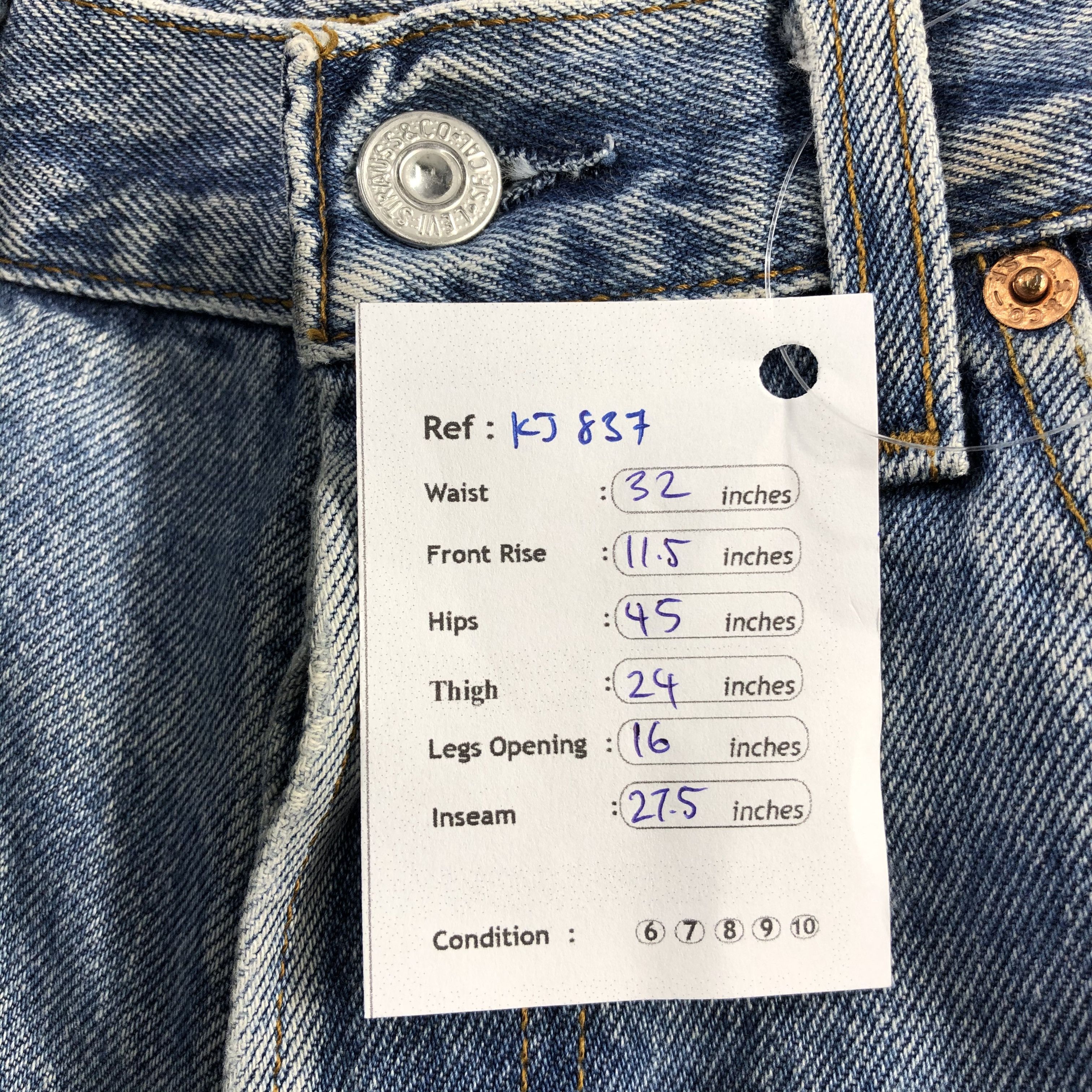Levi's Vintage 90s Levi's 501 Jeans Distressed Denim KJ837 Size US 32 / EU 48 - 15 Thumbnail