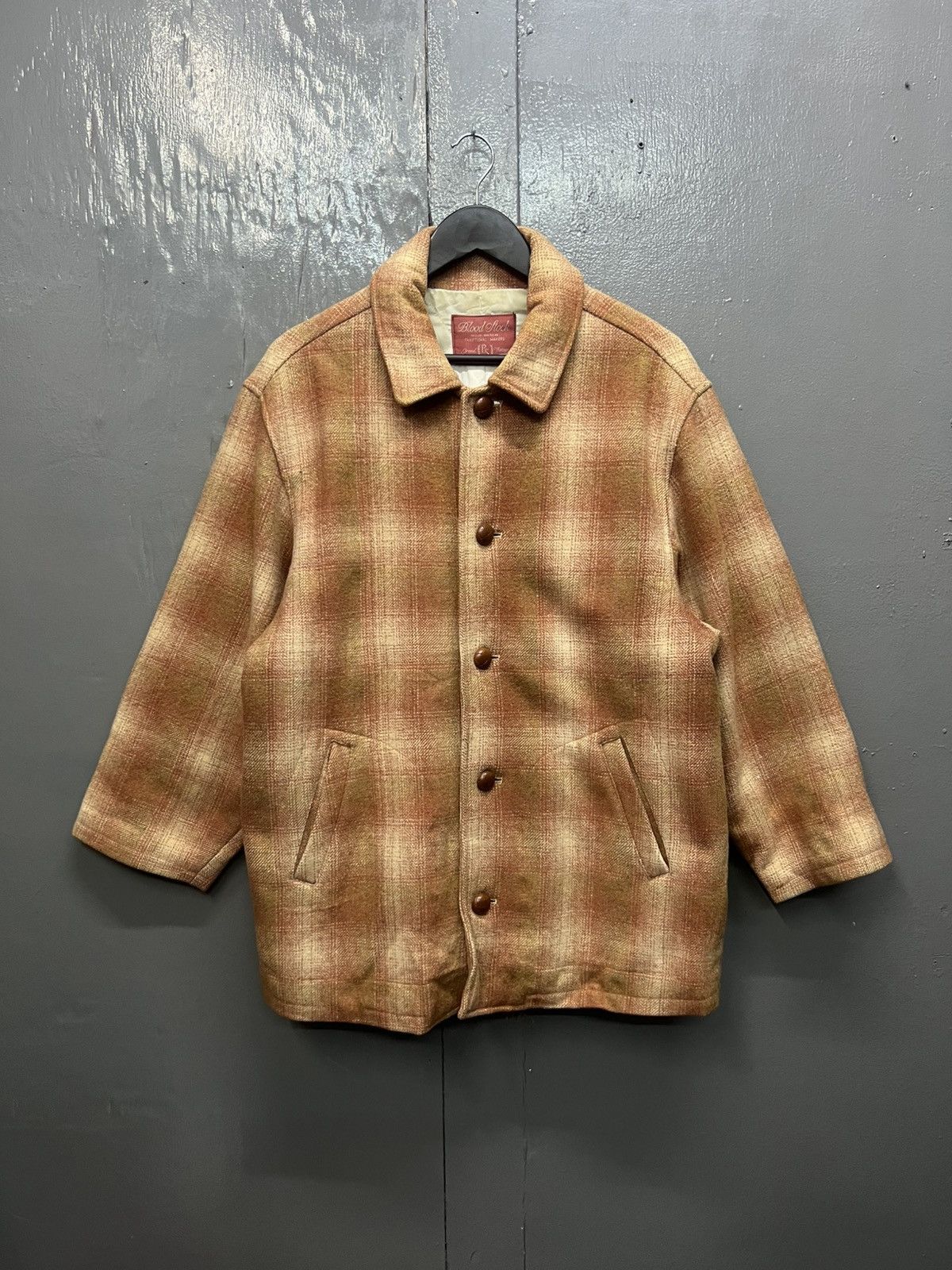 Vintage Vintage Blood Stock Wool Plaid Tartan Jacket Size US M / EU 48-50 / 2 - 1 Thumbnail