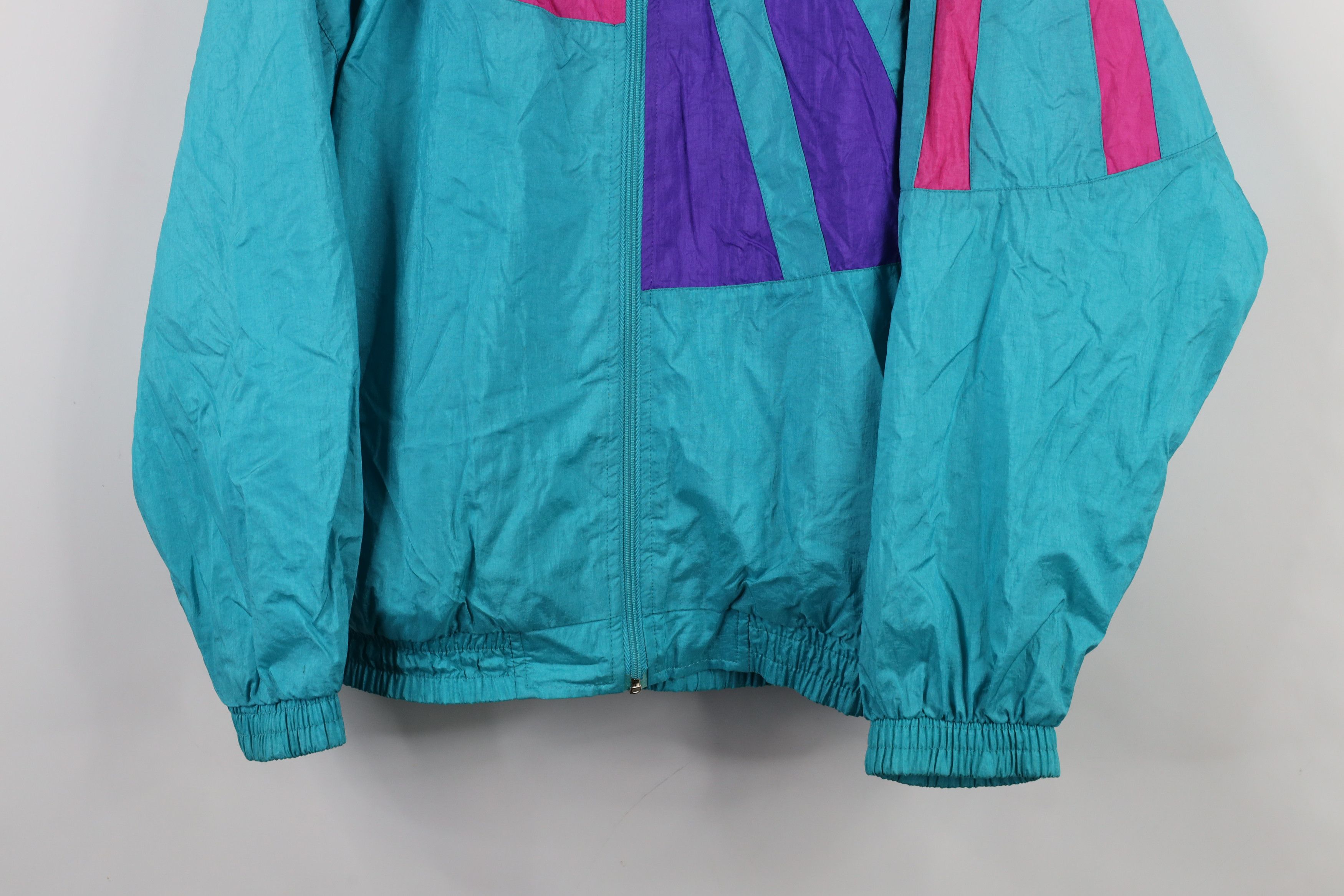 Vintage Vintage 90s Streetwear Lined Full Zip Windbreaker Jacket Size L / US 10 / IT 46 - 3 Thumbnail