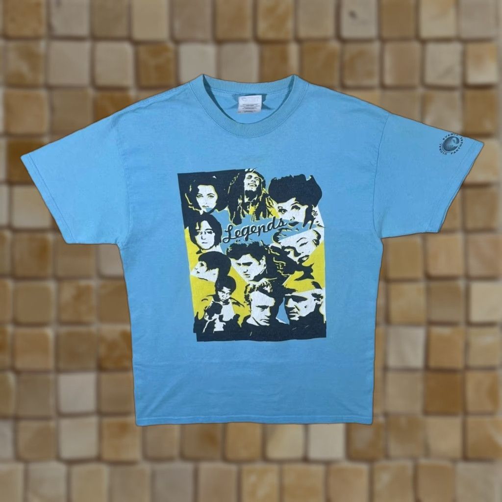 Port & Company Port & Company Early 00s Legends Graphic Blue T-Shirt Medium Mens Short Sleeve Round Neck Cotton Size US M / EU 48-50 / 2 - 1 Thumbnail
