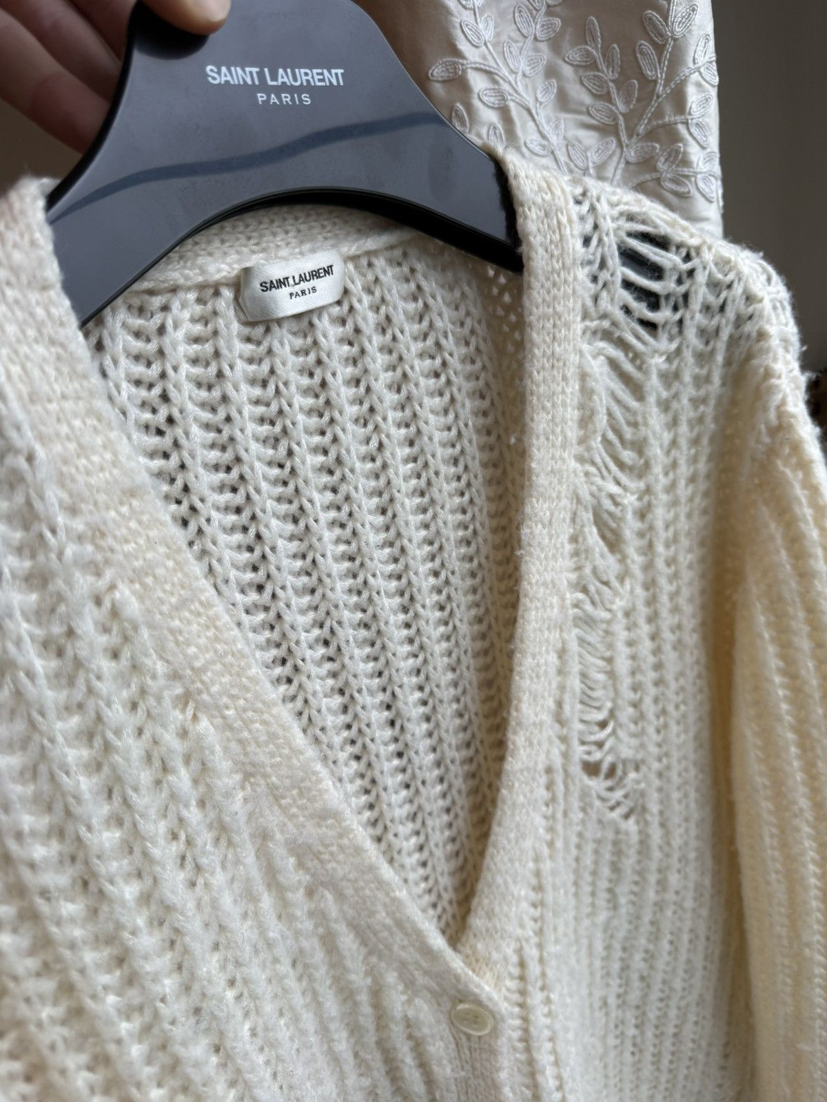 Saint Laurent Paris SS16 Saint Laurent surf sound Hedi destroyed cardigan XL Size US XL / EU 56 / 4 - 22 Thumbnail