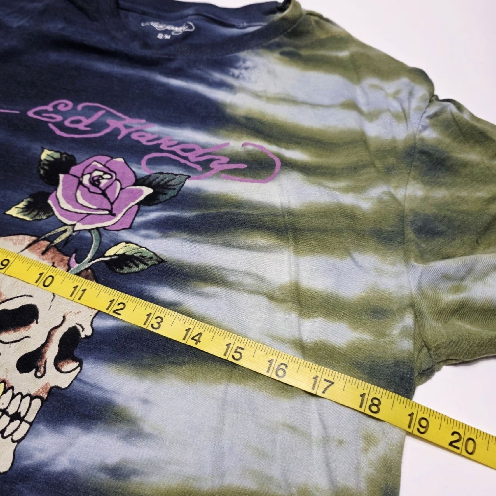 Ed Hardy VINTAGE Ed Hardy Tie Dye T Shirt Women's S/M Multicoloured Skull Graphic Print Tee Y2K Mens? Size S / US 4 / IT 40 - 5 Thumbnail