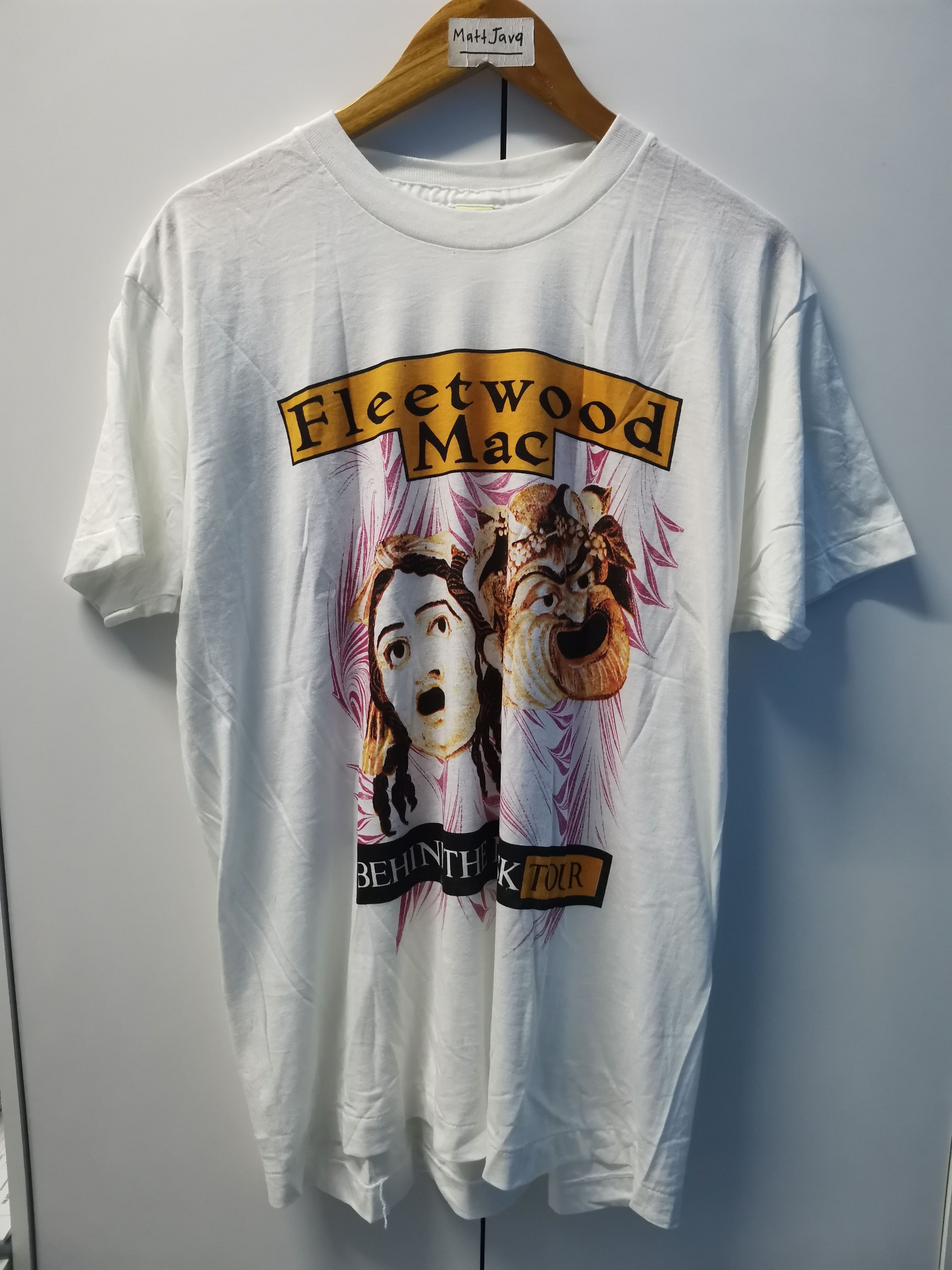 Band Tees Vintage Fleetwood Mac Behind The Masked Tour Tee Stitches Size US XXL / EU 58 / 5 - 3 Thumbnail