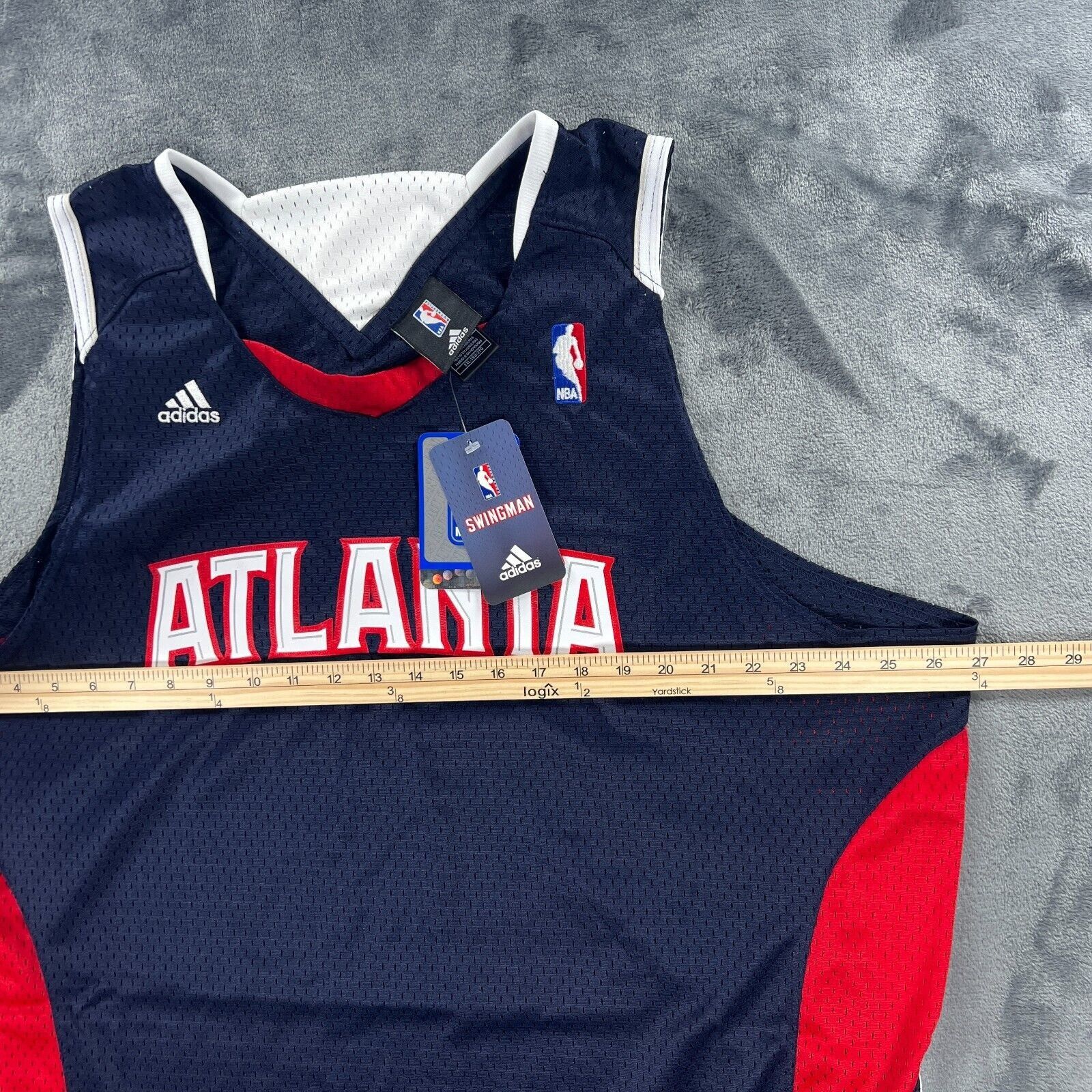 Adidas Adidas Basketball Jersey Men 2XL Vintage Deadstock Y2k Atlan Size US XXL / EU 58 / 5 - 6 Thumbnail