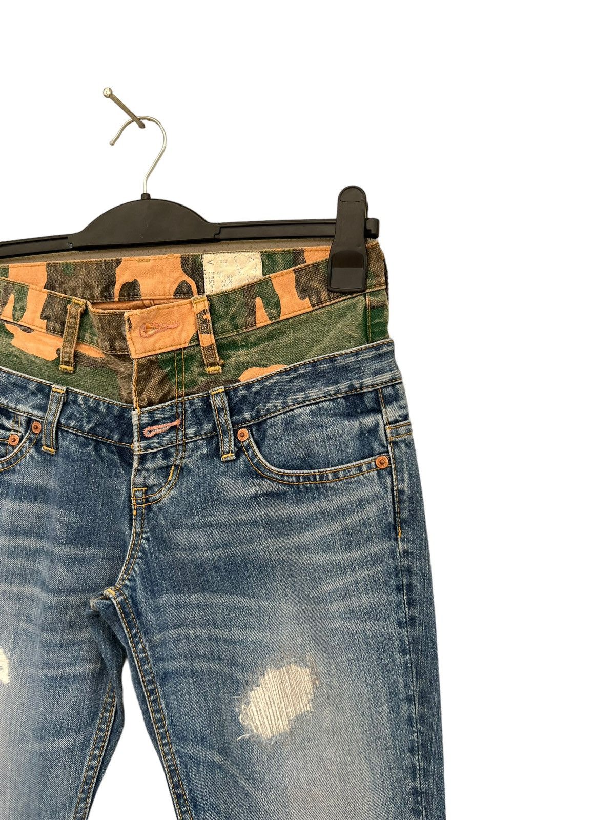 Vintage Antgauge Japan Double Waist Rips Distressed Denim Size US 29 - 11 Thumbnail