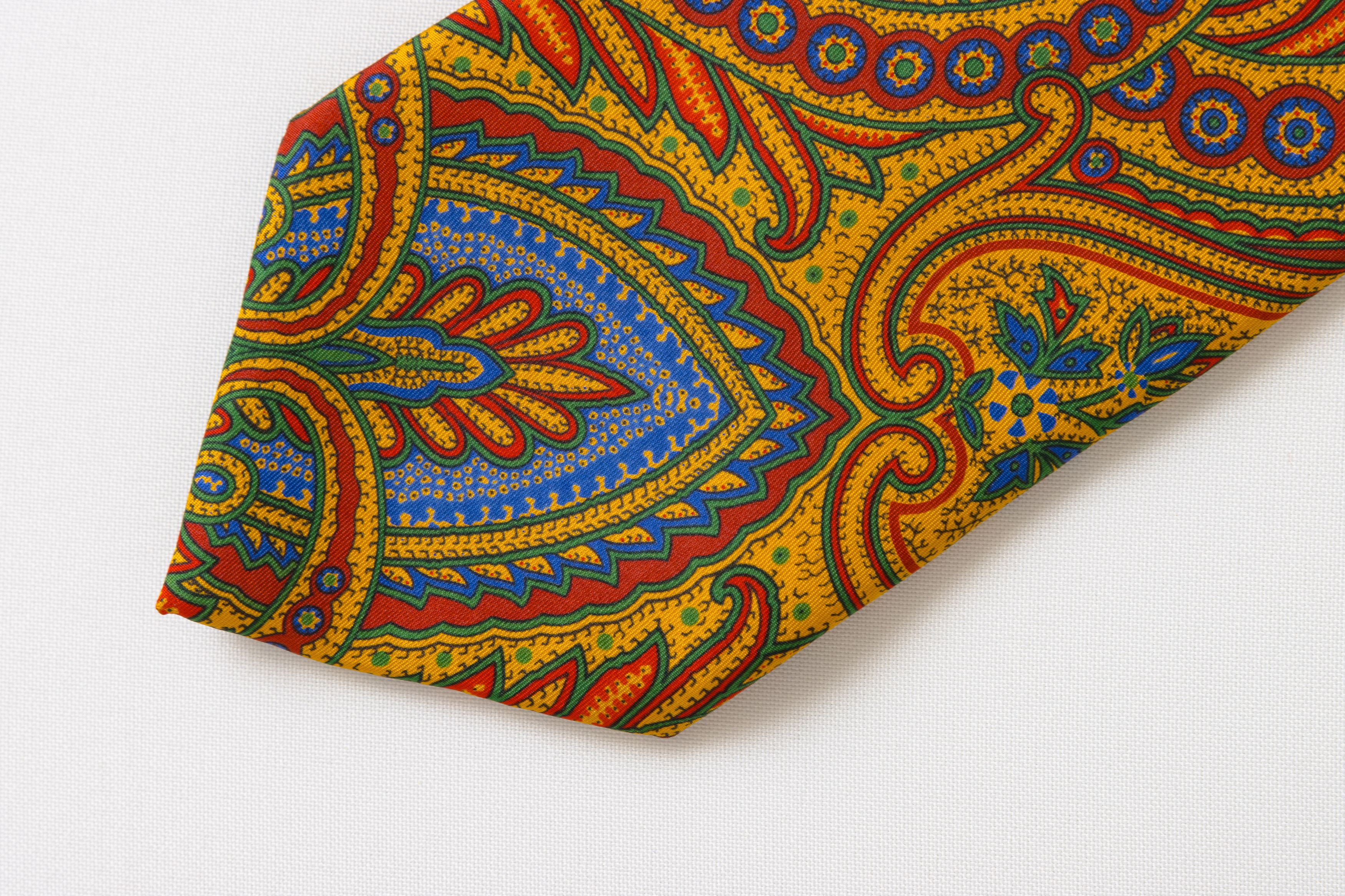 Vintage Vintage Tie abstract floral pattern flowers print necktie 01 Size ONE SIZE - 3 Thumbnail