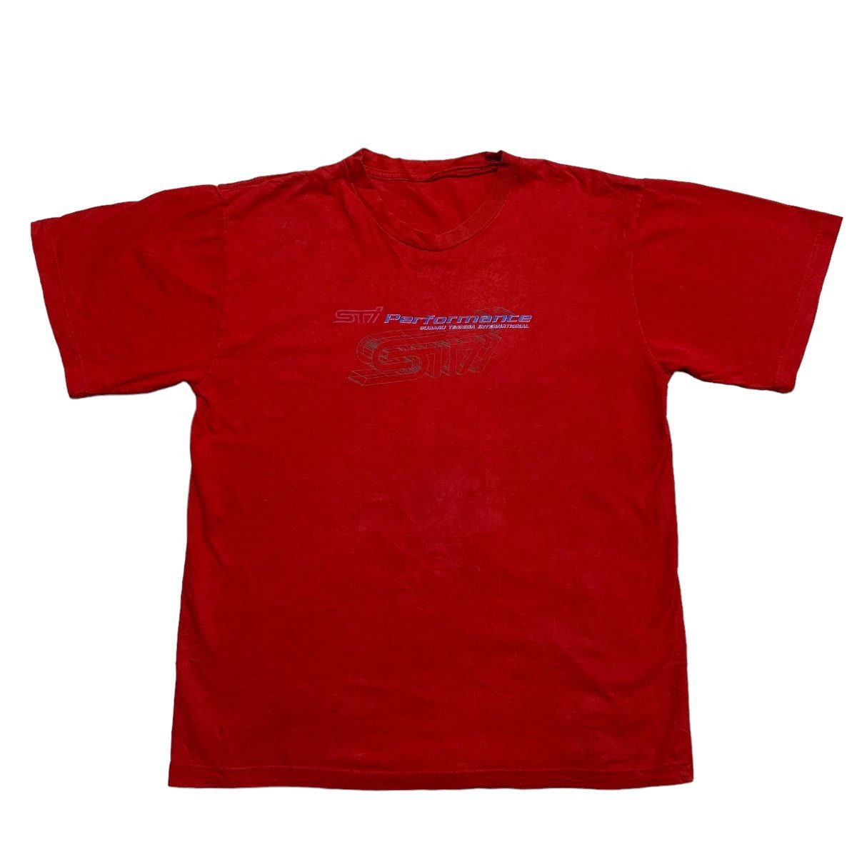 image of Racing x Vintage Subaru Wrx Technical Performance Tee in Red, Men's (Size Medium)