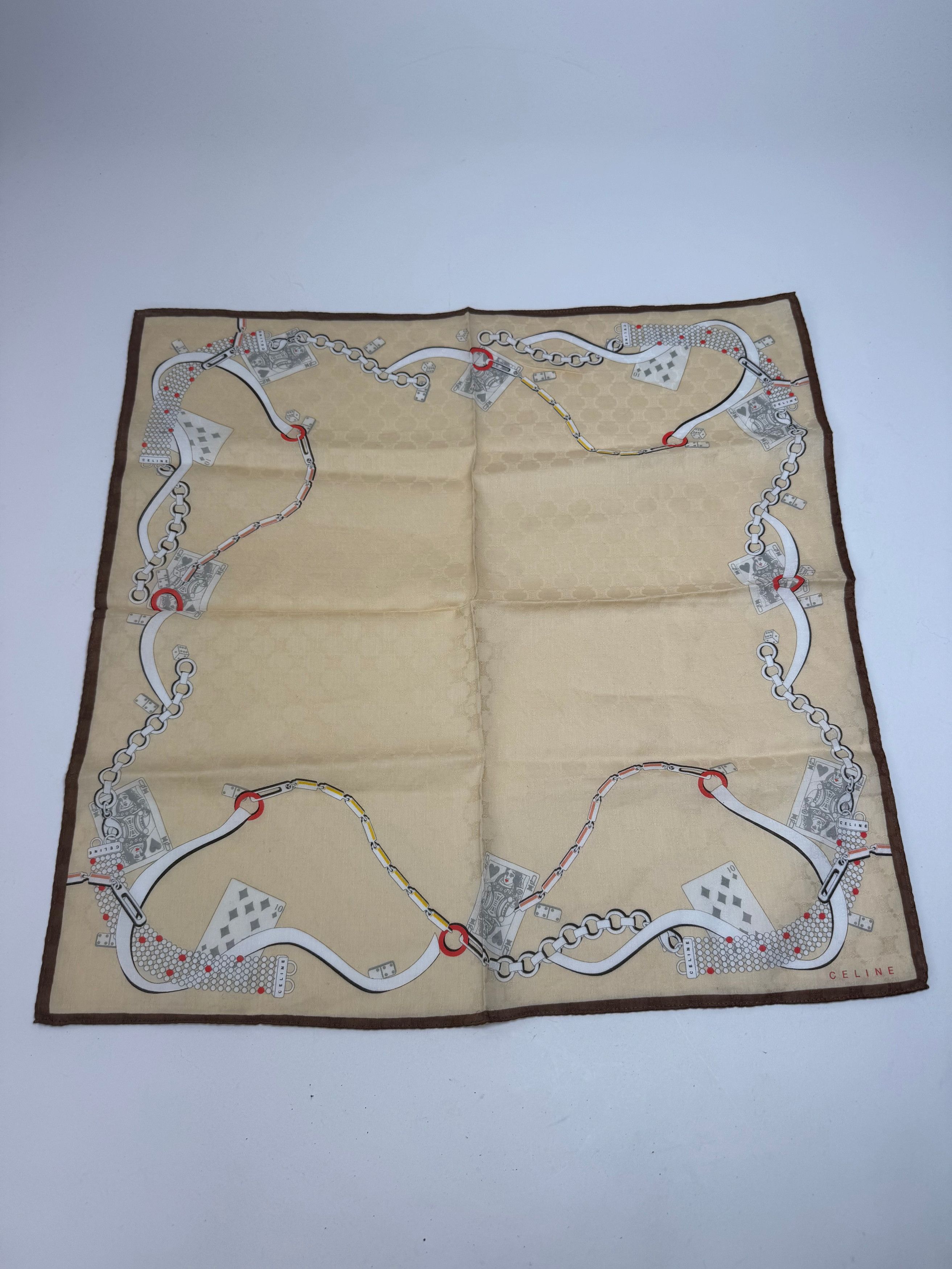 Celine Vintage monogram Scarf White gold Size ONE SIZE - 1 Thumbnail