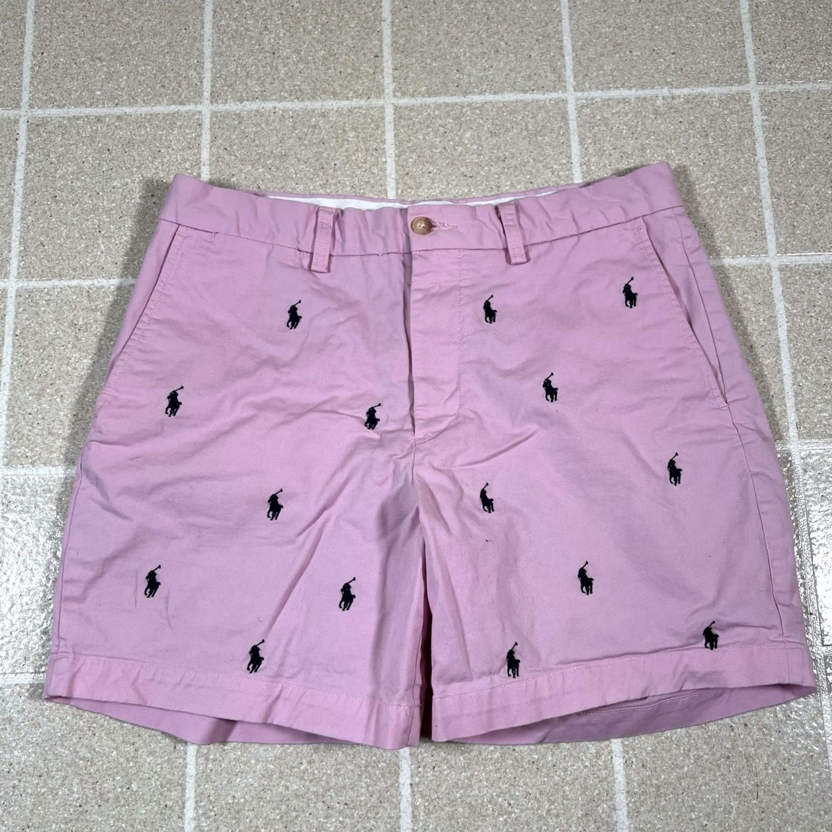 Polo Ralph Lauren Polo Ralph Lauren Shorts Mens 32 Pink Classic Fit Chino Embroidered Pony Polo Ralph Lauren Size US XS / EU 42 / 0 - 3 Thumbnail