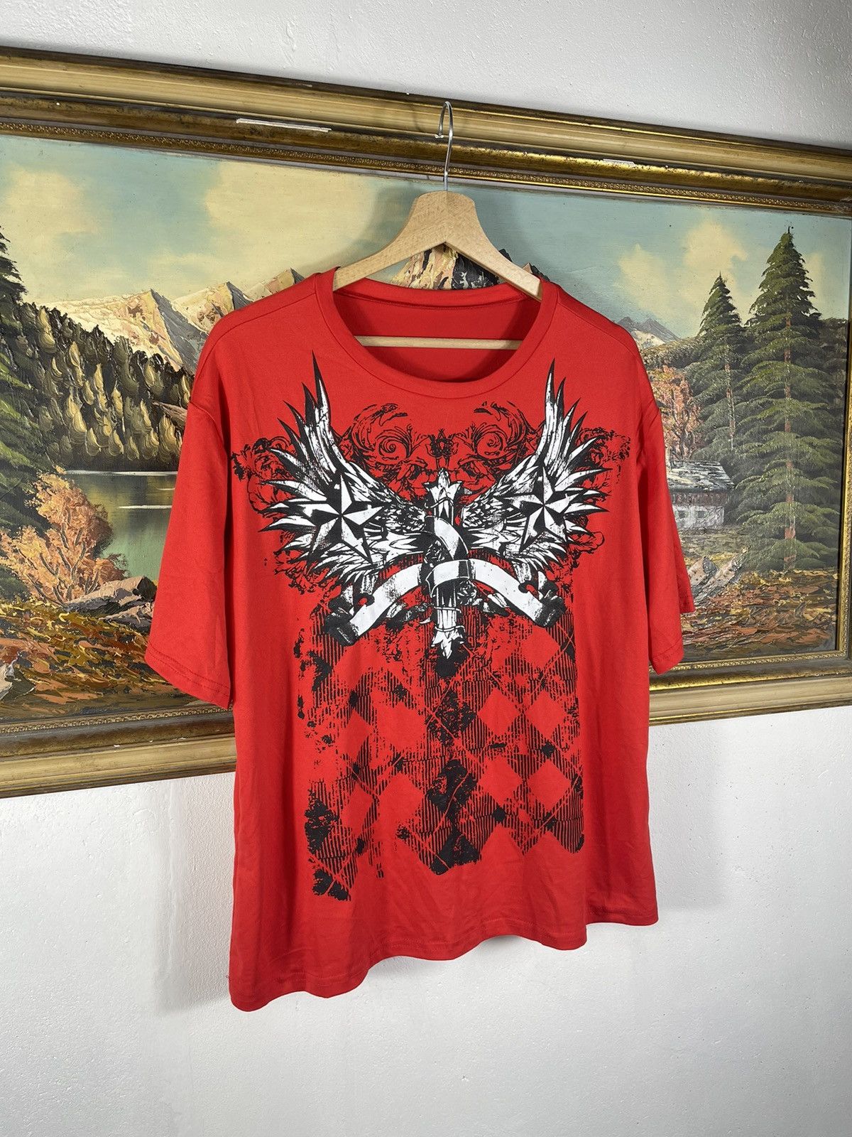 Affliction Red vintage retro y2k 00s tees t shirt big graphic print Size US M / EU 48-50 / 2 - 3 Thumbnail