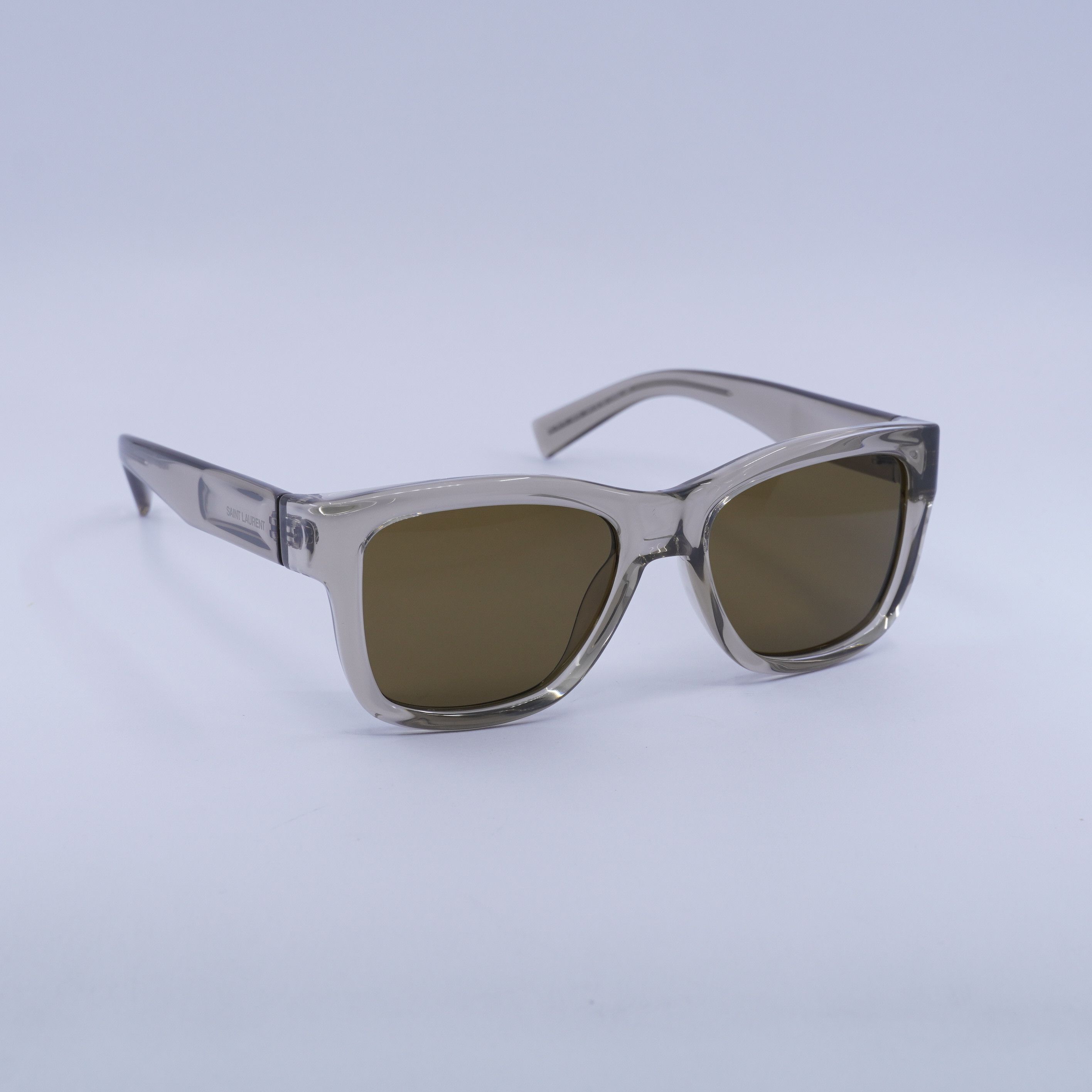 Saint Laurent Paris New Saint Laurent SL674 005 Transparent Beige Sunglasses Size ONE SIZE - 4 Thumbnail