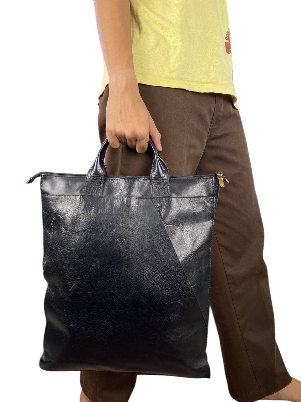 Tsumori Chisato 2000’s Tsumori Chisato Patina Leather Tote Bag Size ONE SIZE - 1 Thumbnail