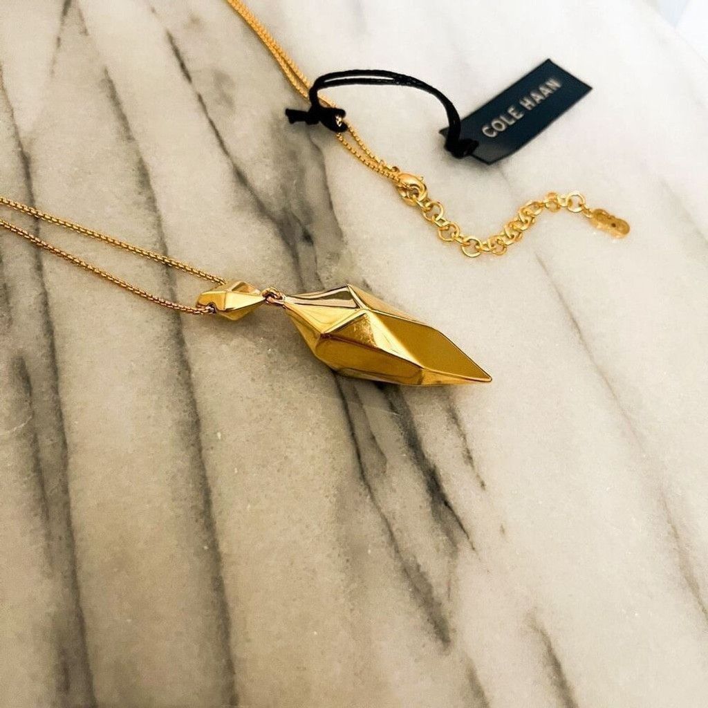 Cole Haan Cole Haan Geometric Gold Pendant Necklace Size ONE SIZE - 2 Thumbnail