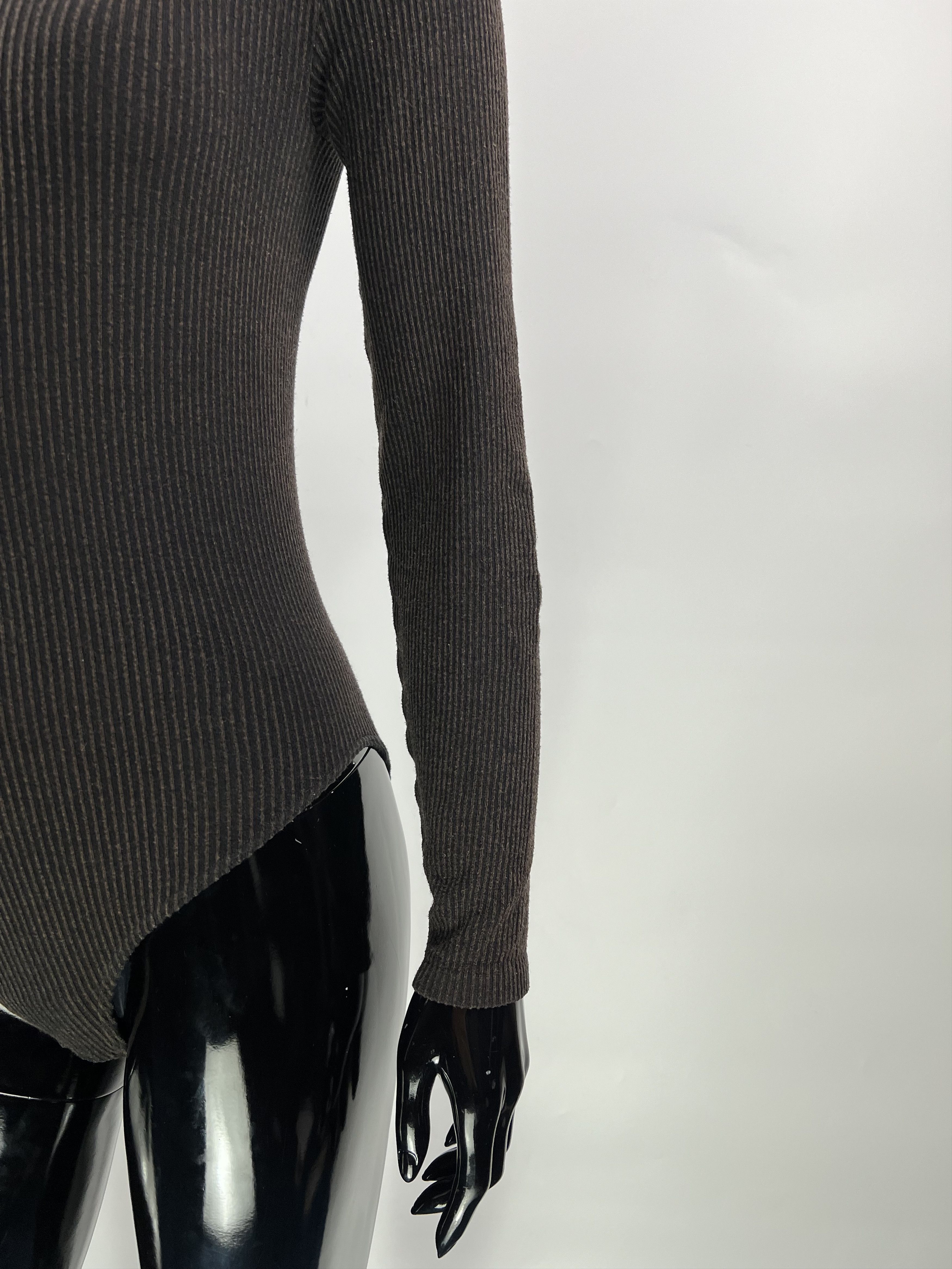Wolford Wolford Ribbed Cotton Velvet Long Sleeve Bodysuit Size S Size S / US 4 / IT 40 - 7 Thumbnail