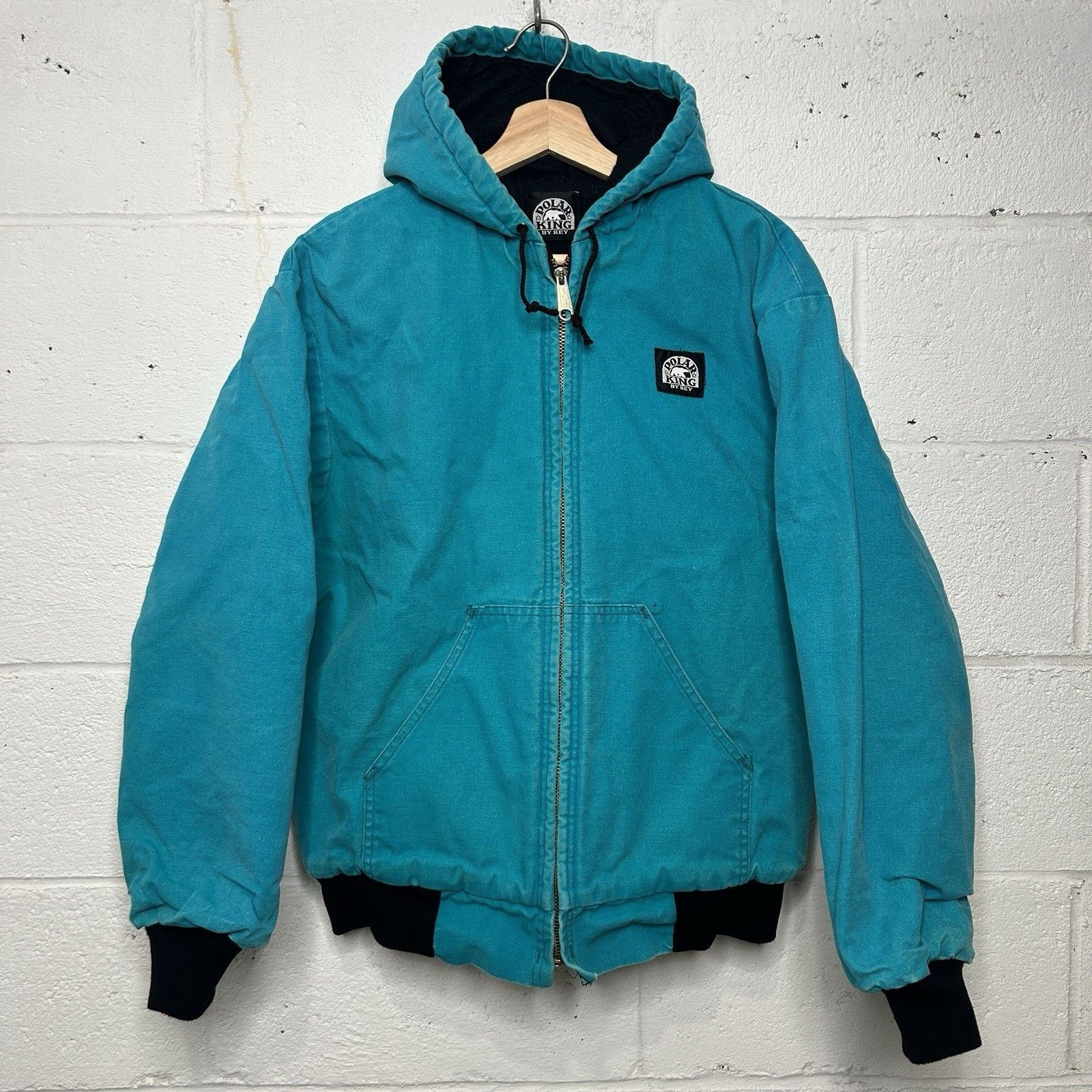 Vintage Vintage Polar King By Key Hooded Canvas Jacket “Turquoise” Size US M / EU 48-50 / 2 - 1 Thumbnail