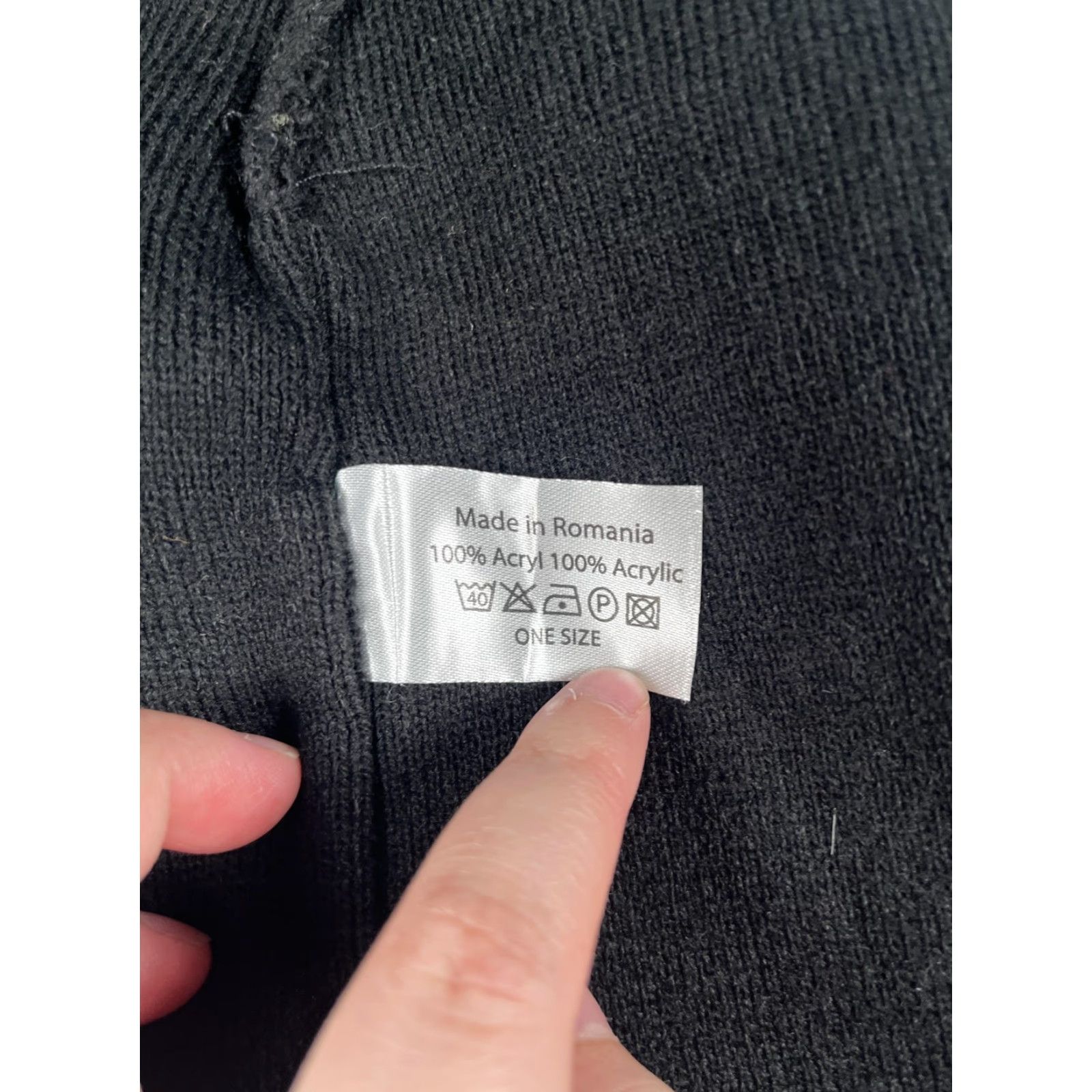 Vintage TRUENORTH Beanie Mens One Size Black Knit Cuffed Logo Stretch Winter Warm Size ONE SIZE - 7 Thumbnail