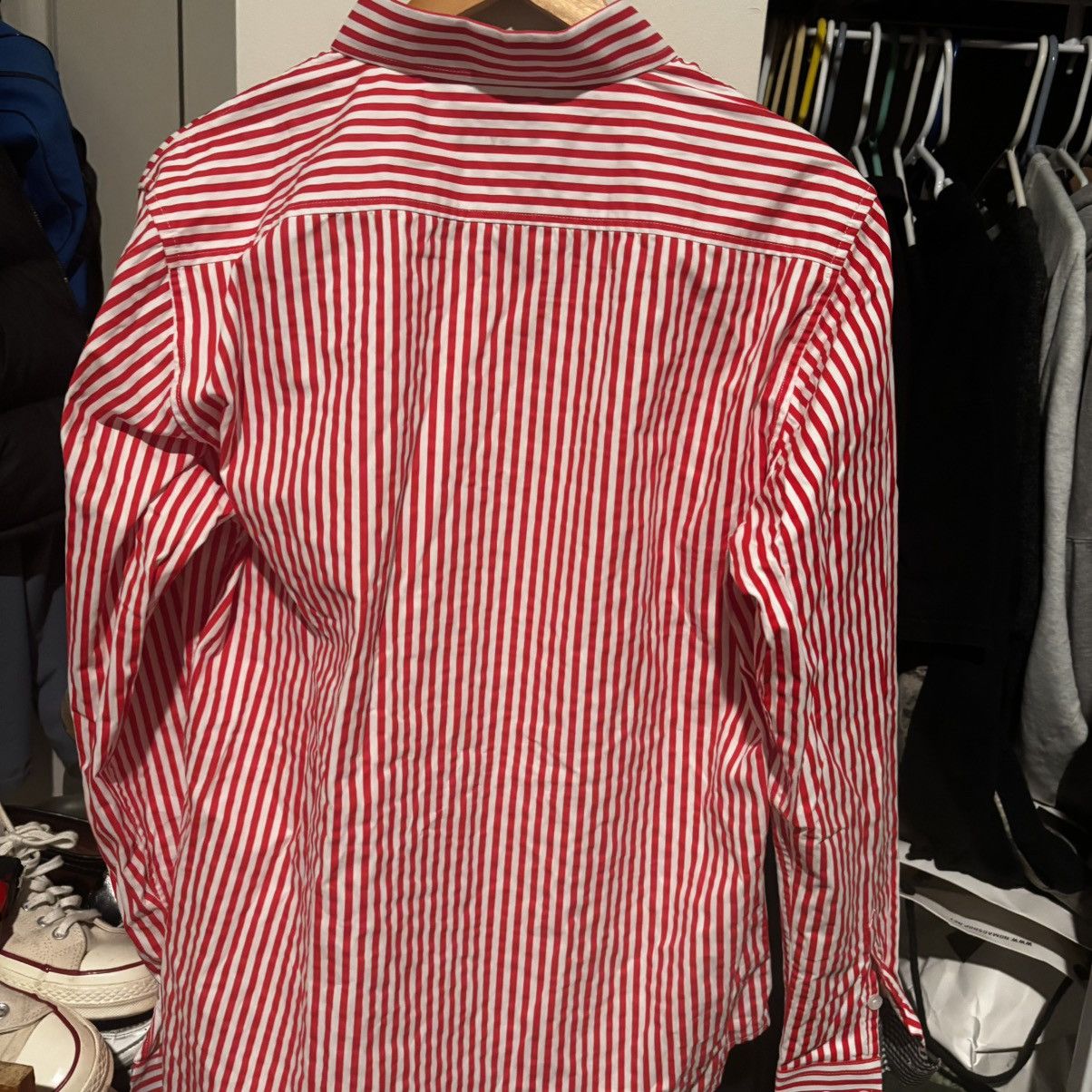 Gant GANT Men's Red White Striped Poplin Cotton Button Down Shirt Size US XXL / EU 58 / 5 - 4 Thumbnail